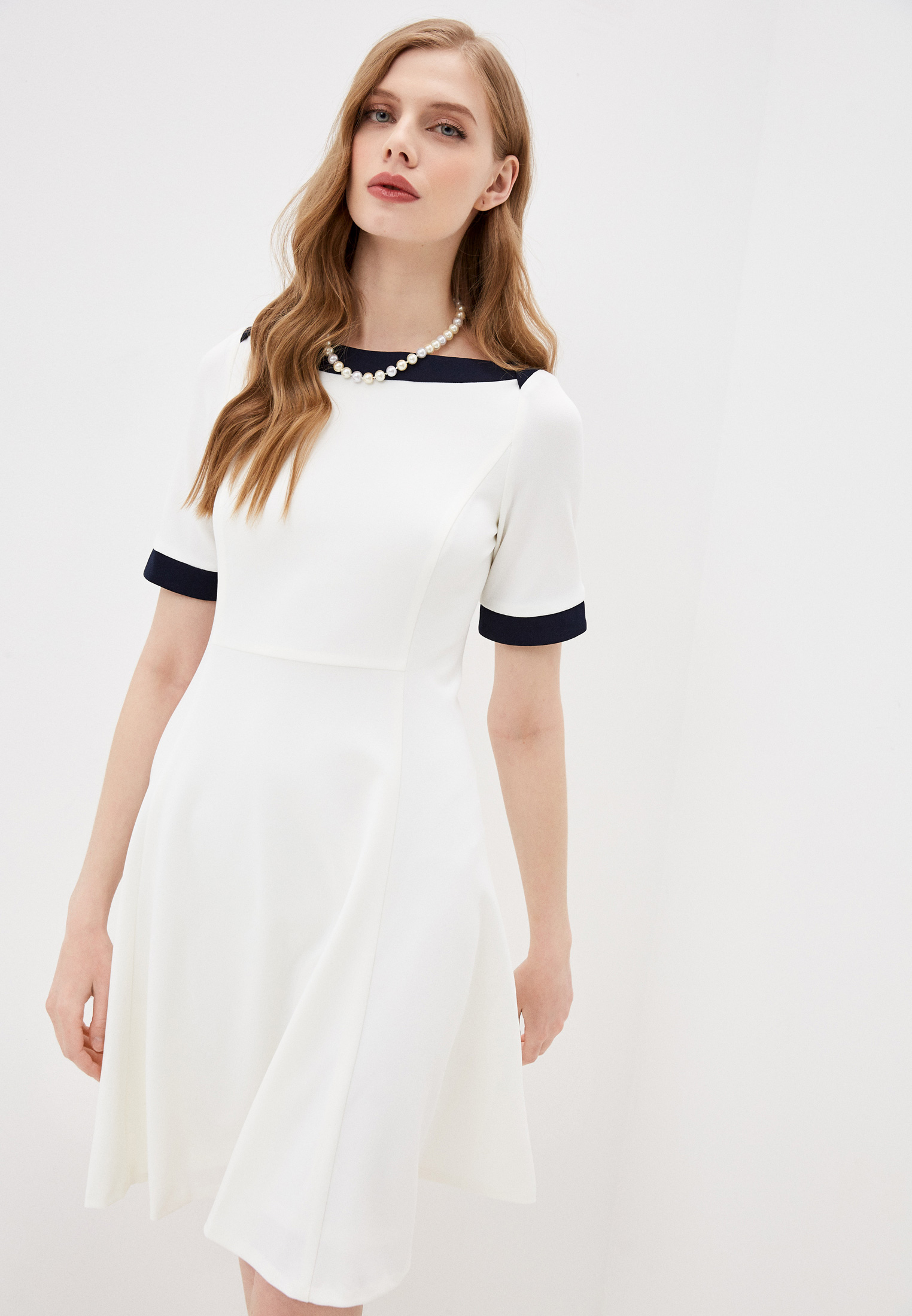 Платье DKNY, цвет: белый, RTLAAB376301 — купить в интернет-магазине Lamoda