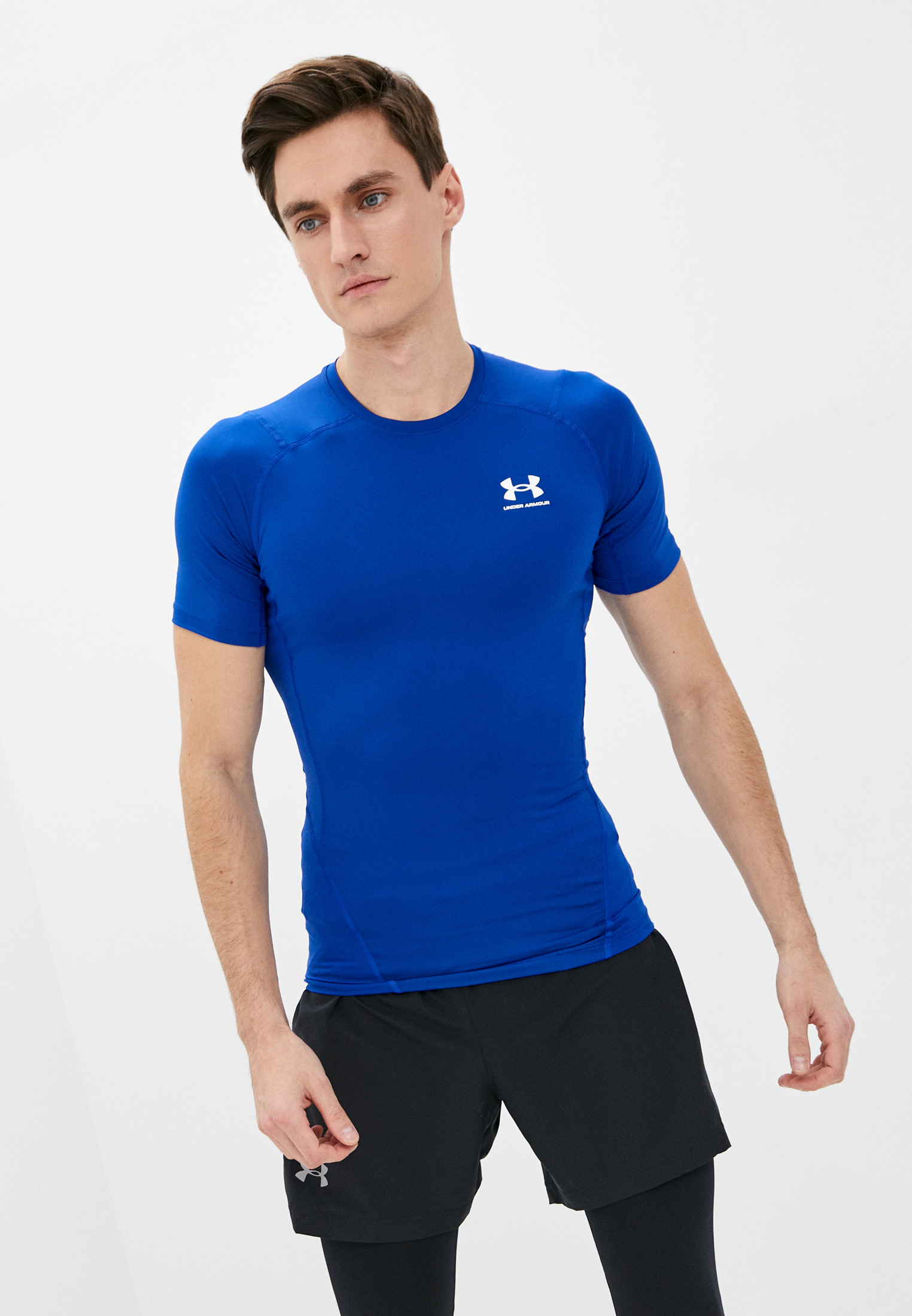 Футболка компрессионная Under Armour UA HG Armour Comp SS, цвет: синий ...