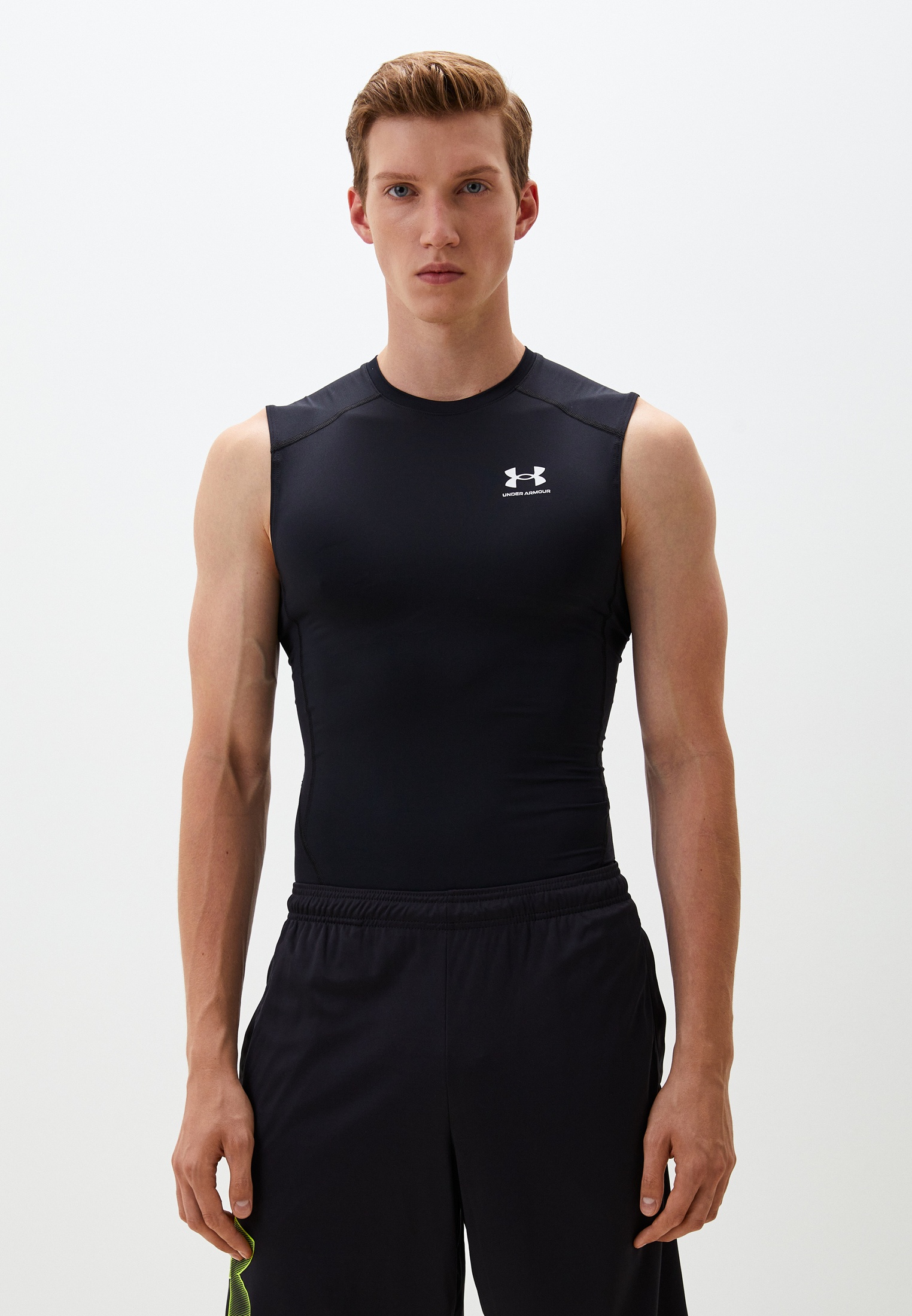 Майка спортивная Under Armour UA HG Armour Comp SL, цвет: черный ...