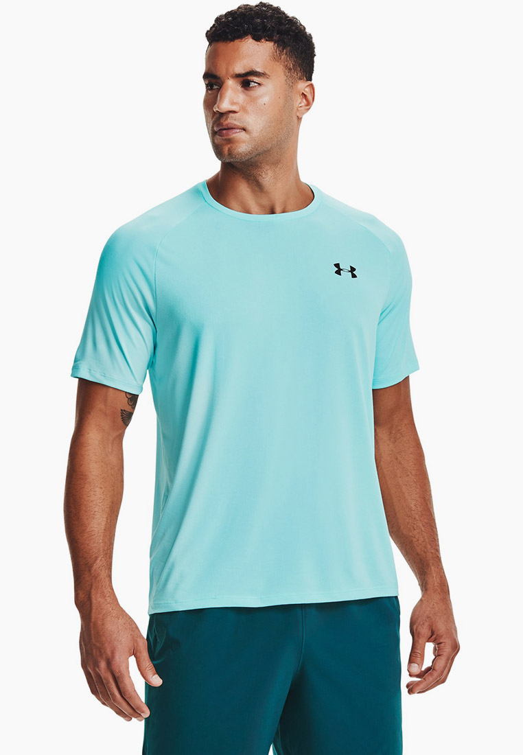Футболка спортивная Under Armour UA Tech 2.0 SS Tee, цвет голубой