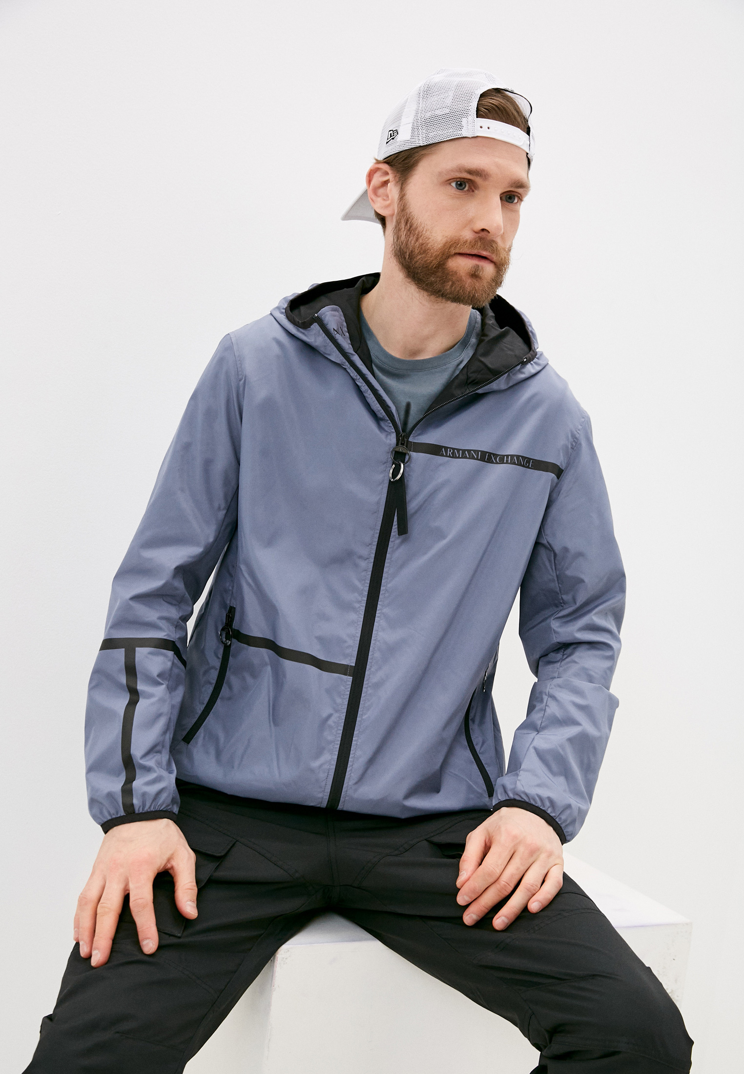 Ветровка Armani Exchange, цвет: серый, RTLAAD048101 — купить в интернет ...