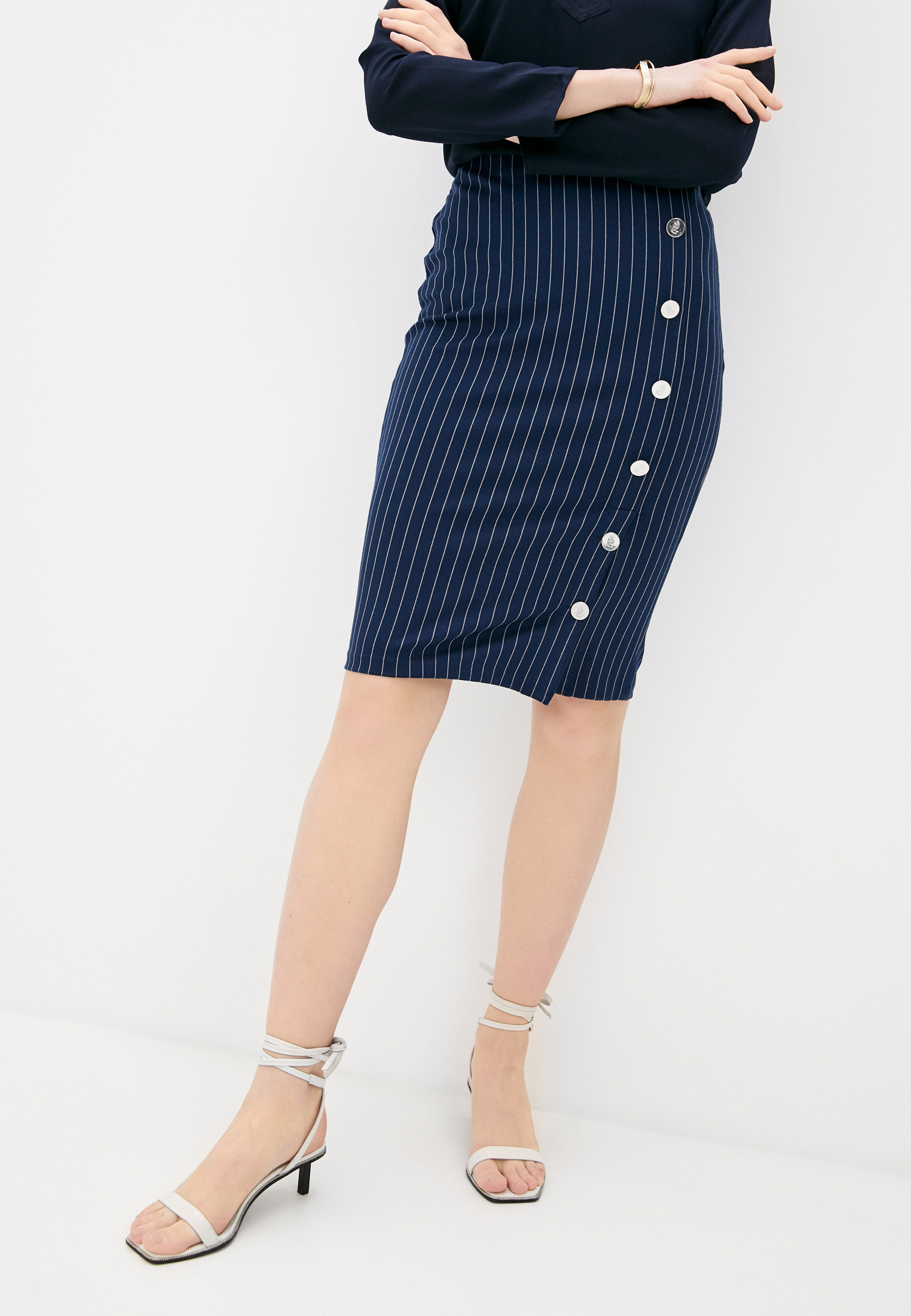 Юбка Lauren Ralph Lauren, цвет: синий, RTLAAD138401 — купить в интернет ...
