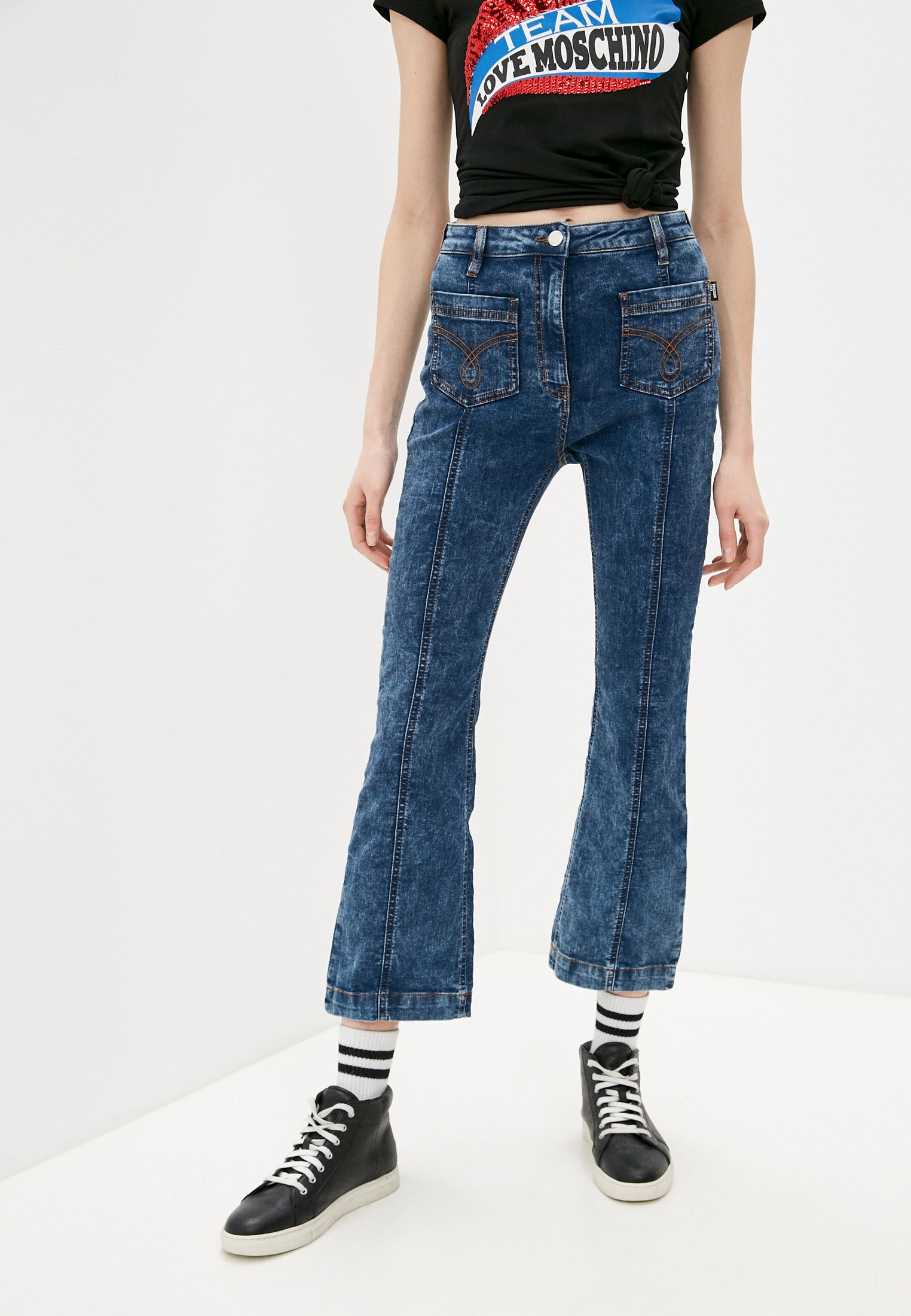 Джинсы Love Moschino, цвет: синий, RTLAAD974701 — купить в интернет ...