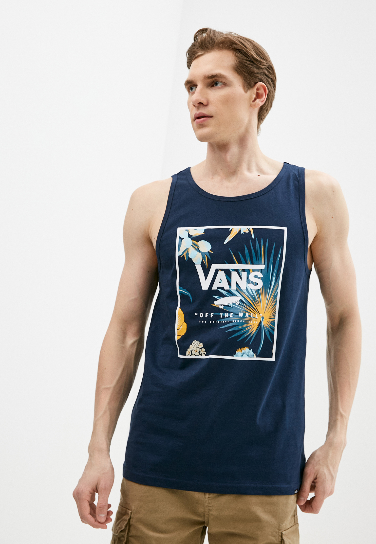 Майка Vans MN PRINT BOX TANK, цвет: синий, RTLAAE380801 — купить в ...