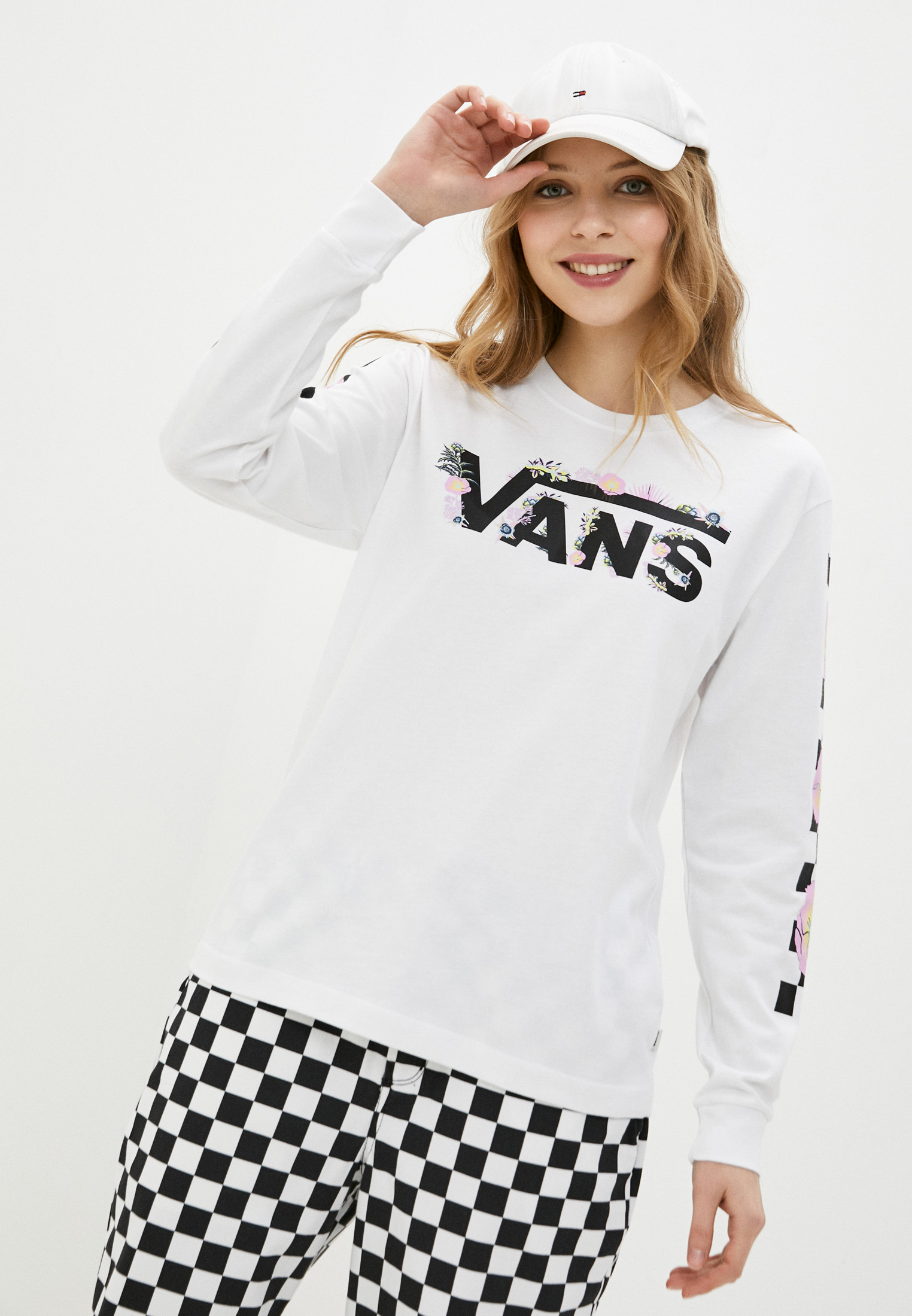 Лонгслив Vans, цвет: белый, RTLAAE389401 — купить в интернет-магазине ...