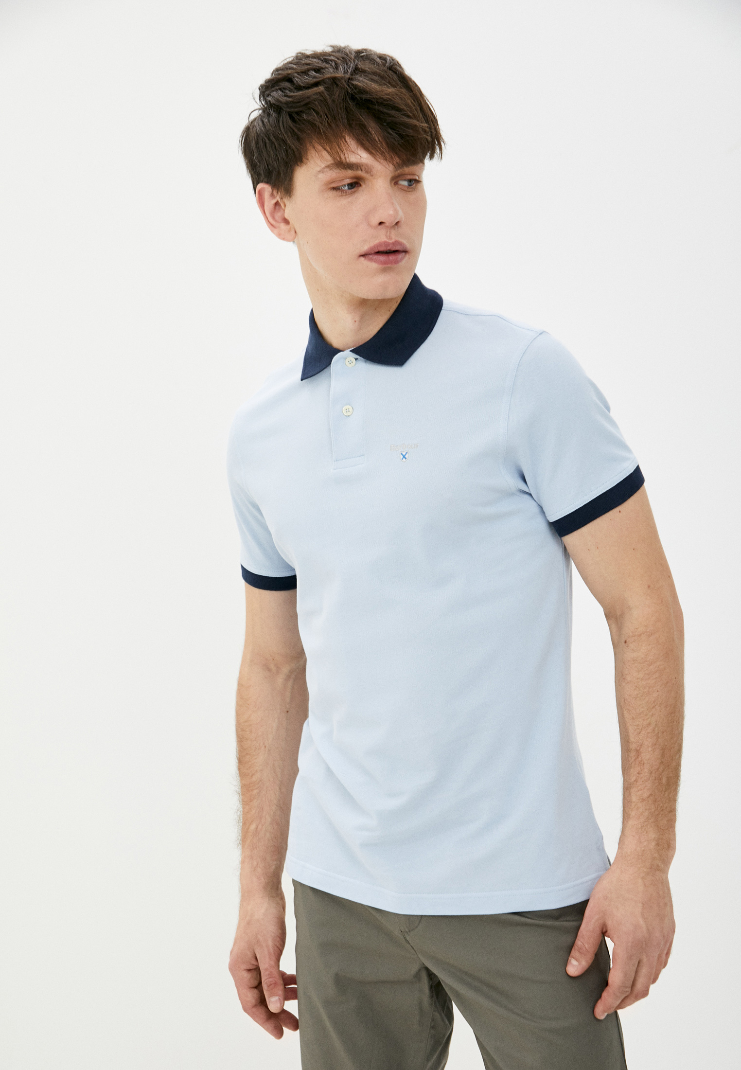 Поло Barbour, цвет: голубой, RTLAAE828901 — купить в интернет-магазине ...