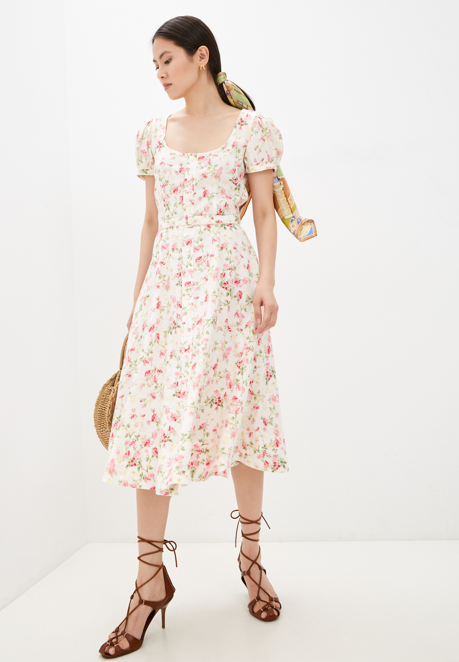 Платье Polo Ralph Lauren, цвет: бежевый, RTLAAH352601 — купить в ...