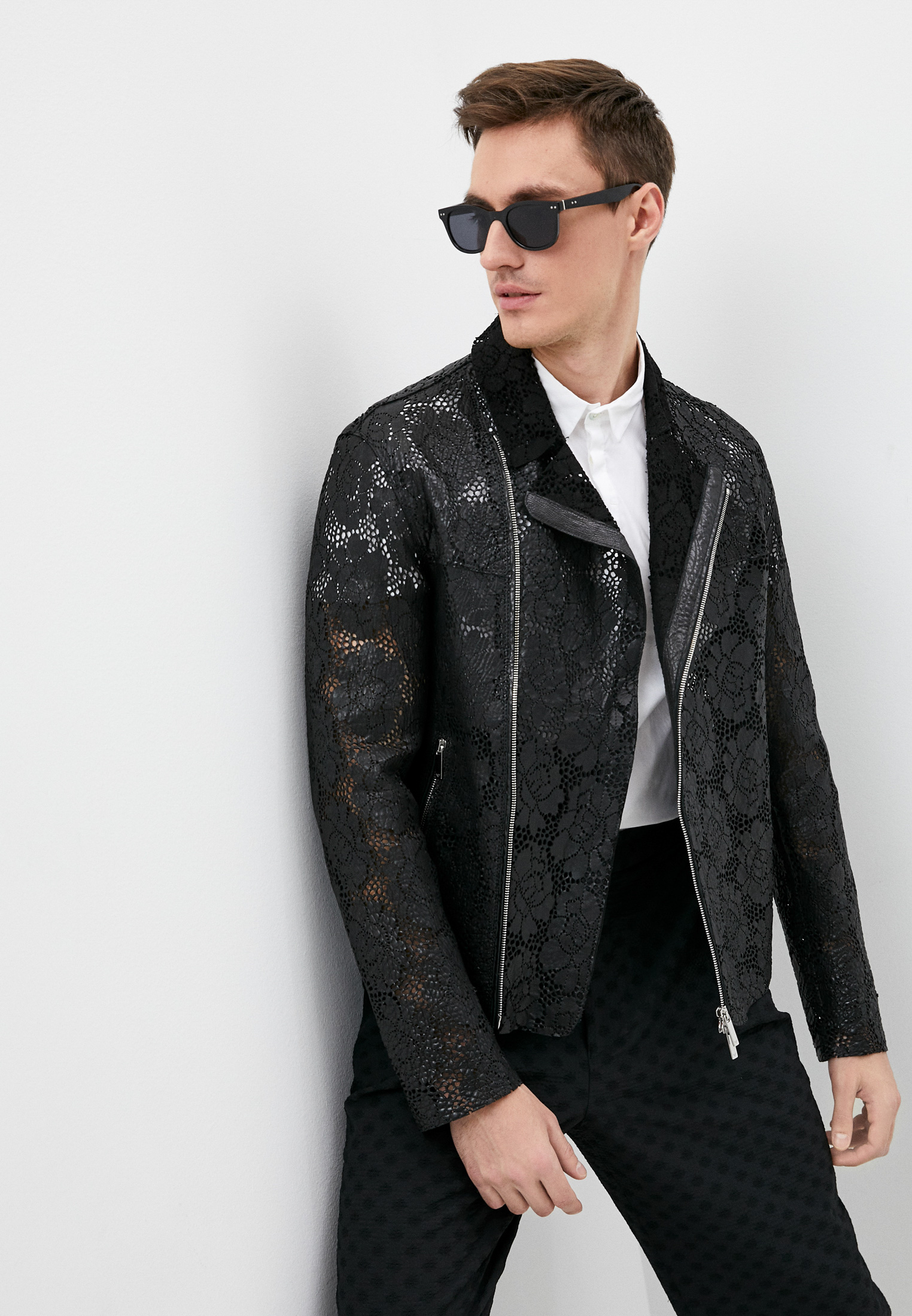 Куртка кожаная Emporio Armani, цвет: черный, RTLAAH754701 — купить в ...