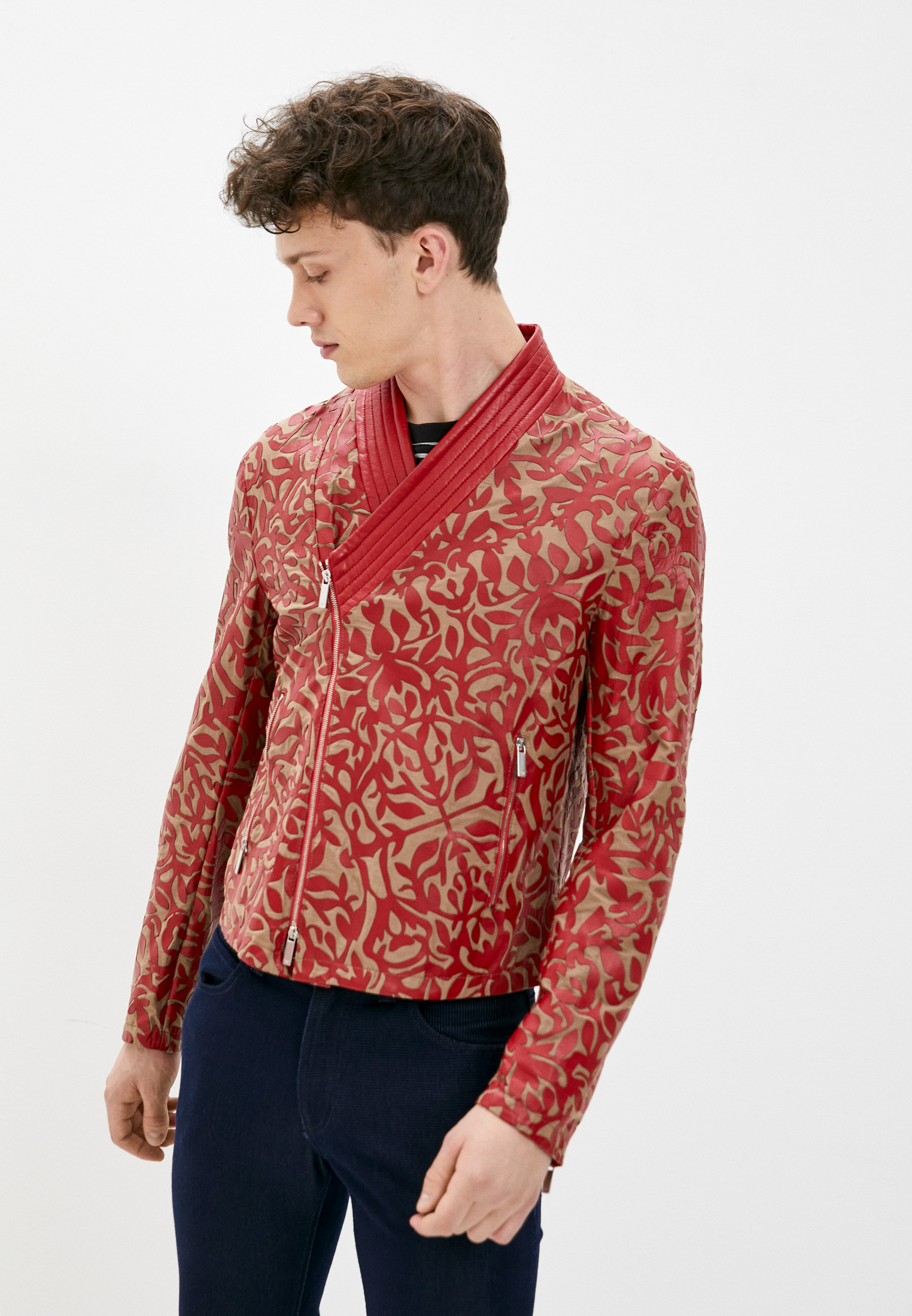 Куртка кожаная Emporio Armani, цвет: мультиколор, RTLAAI806301 — купить ...