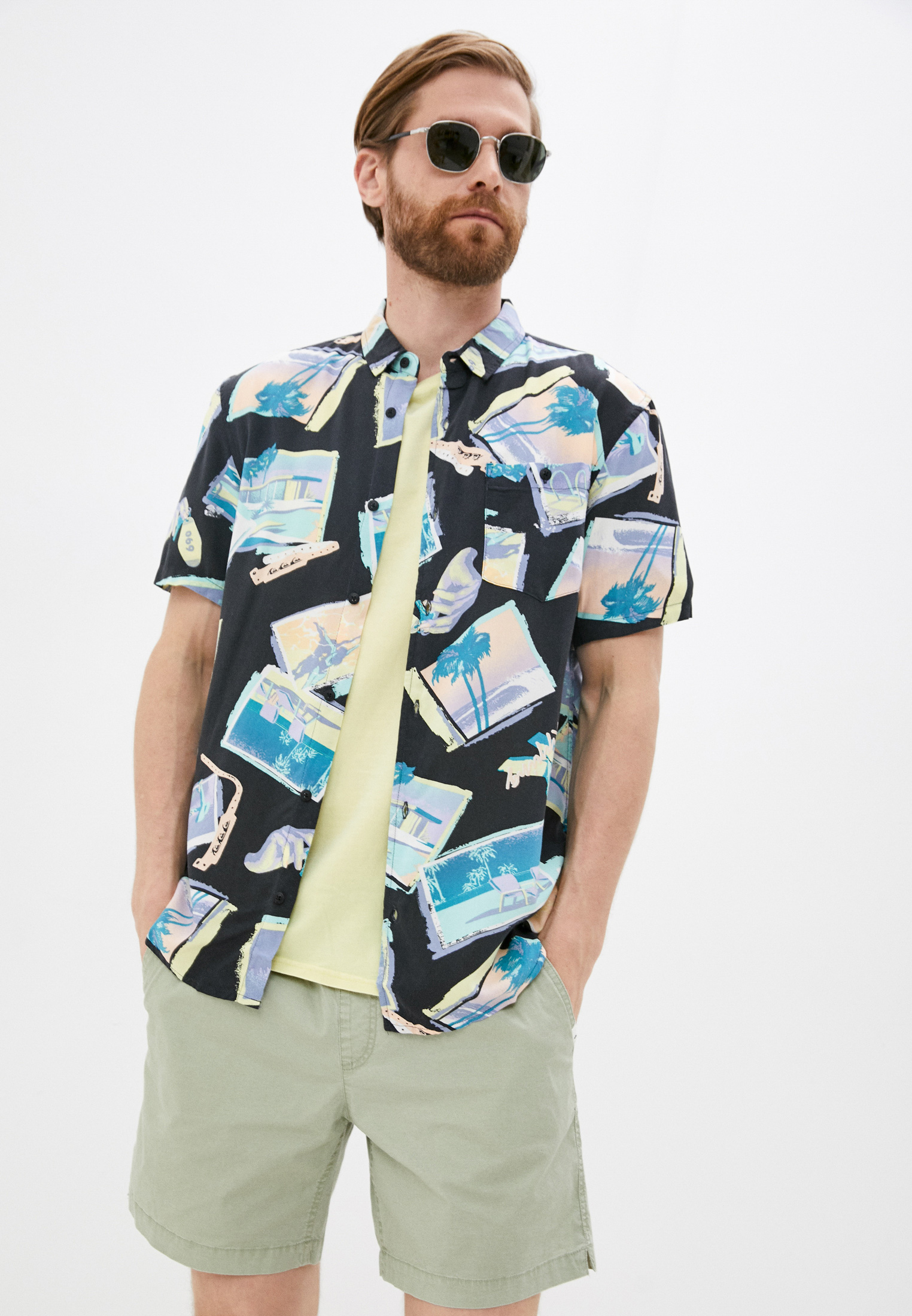 Рубашка Quiksilver B11VACANCYSHIRT M WVTP KVJ6, цвет: черный ...