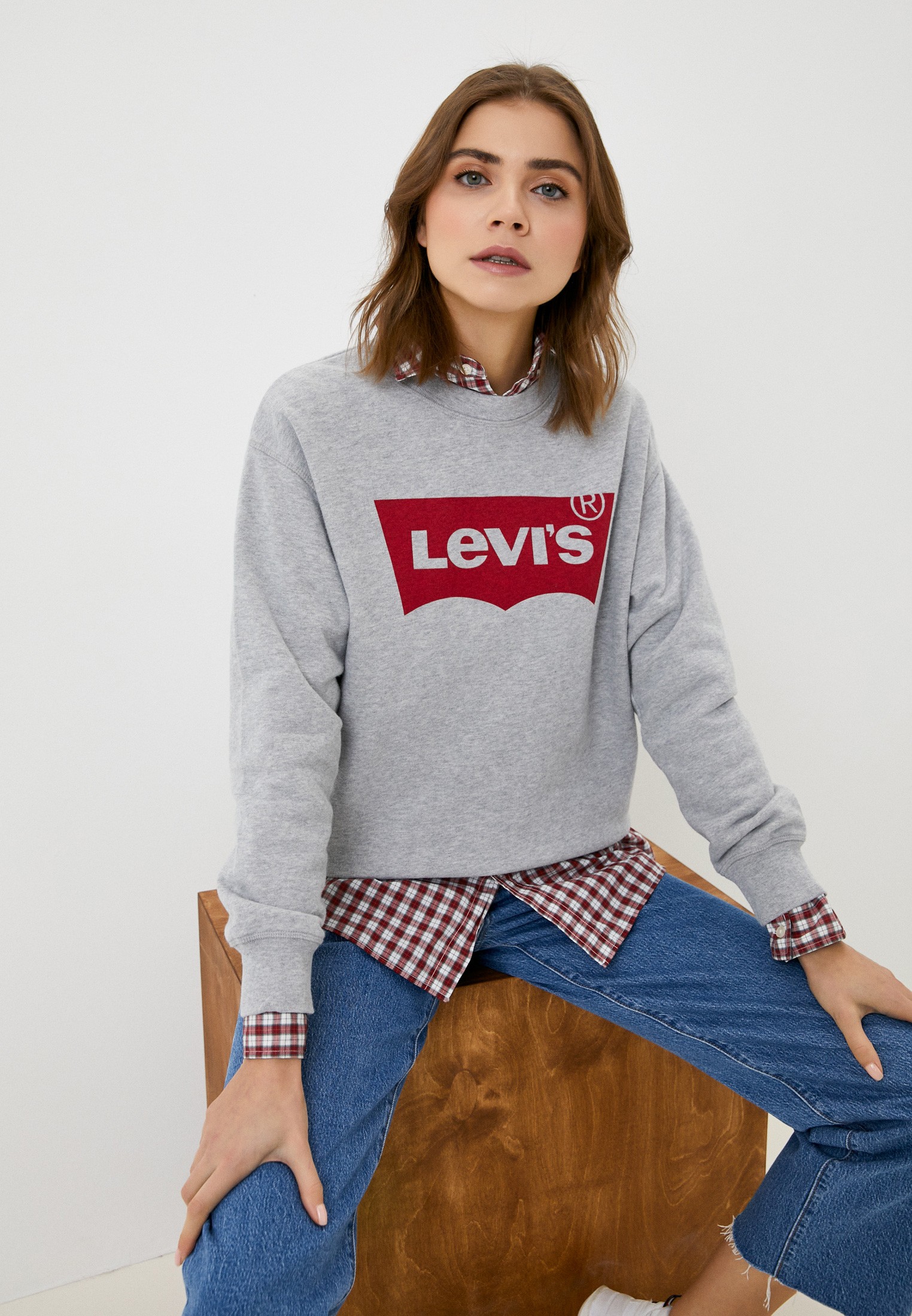 Свитшот Levi's®, цвет: серый, RTLAAK264401 — купить в интернет-магазине ...