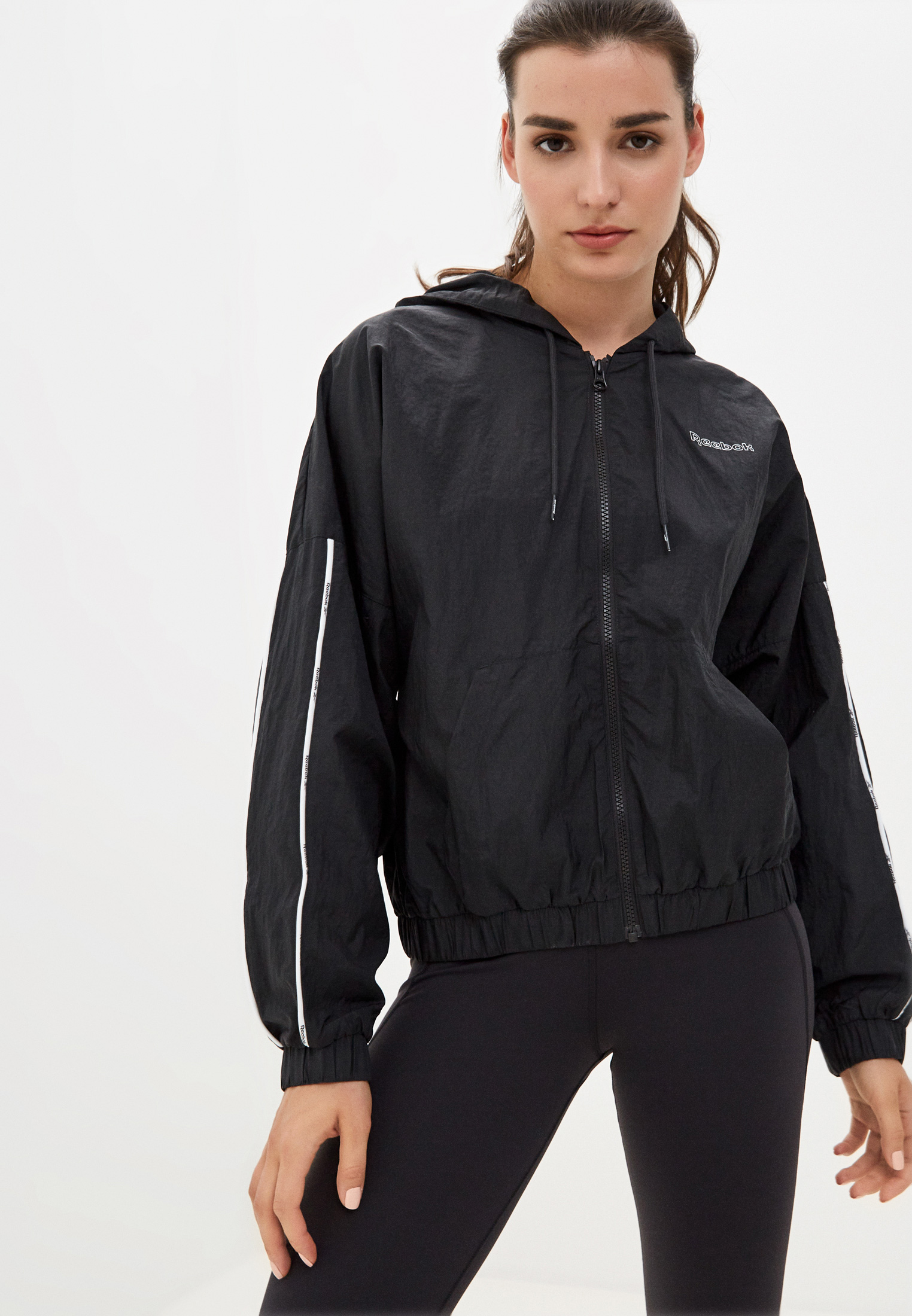 Ветровка Reebok PIPING PACK WVN JACKET, цвет: черный, RTLAAK596501 ...