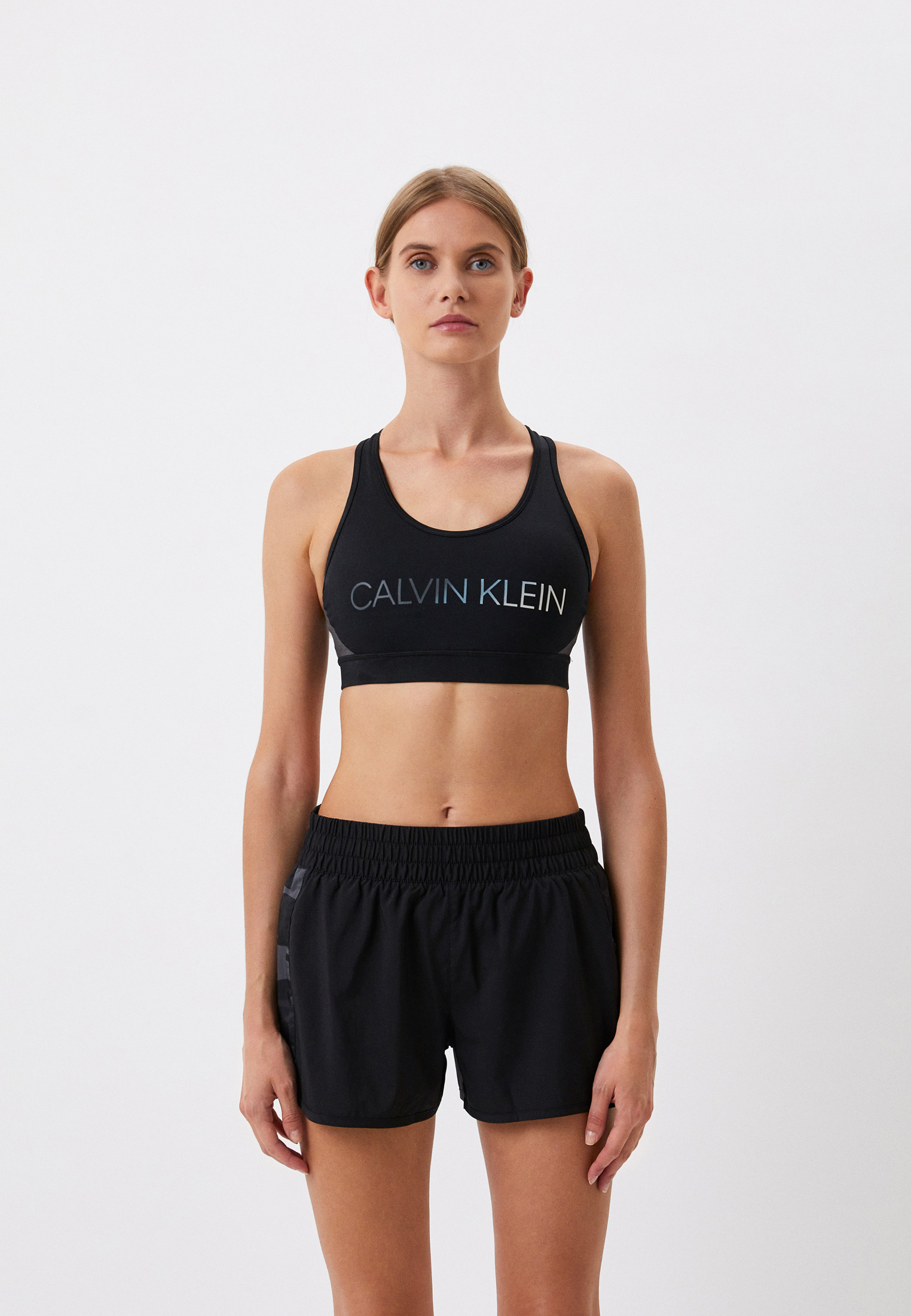 Топ спортивный Calvin Klein Performance, цвет: черный, RTLAAM023601 ...