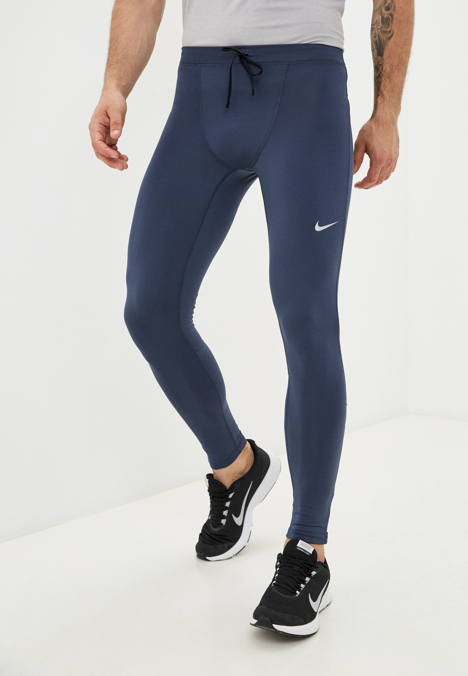 Тайтсы Nike M NK DF CHLLGR TIGHT, цвет: синий, RTLAAM372501 — купить в ...