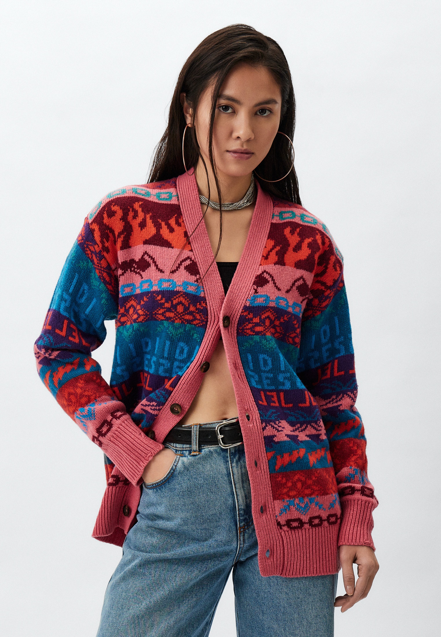 Кардиган Diesel, цвет: мультиколор, RTLAAN943203 — купить в интернет ...
