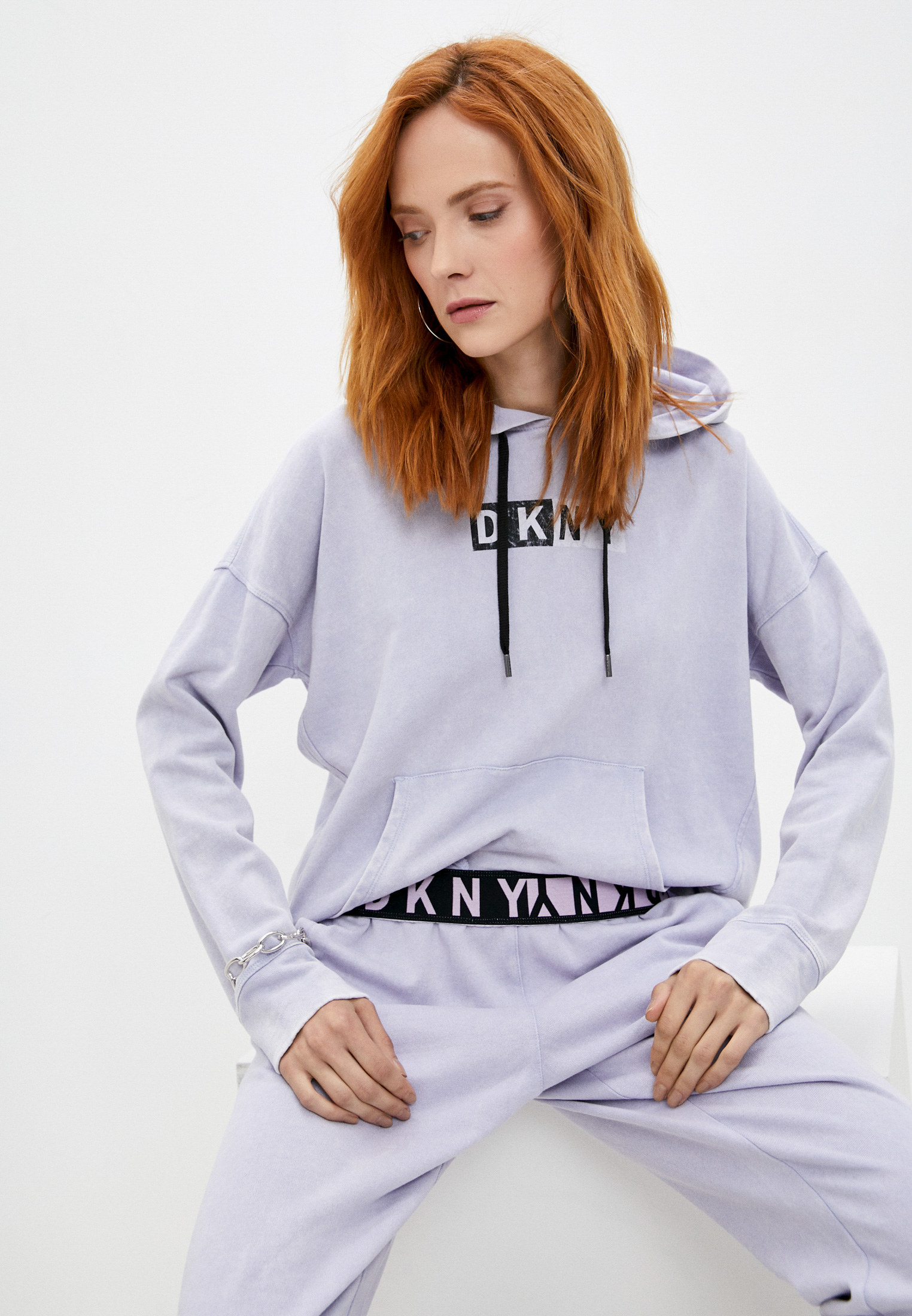 Худи DKNY SPORT, цвет: голубой, RTLAAP653001 — купить в интернет ...