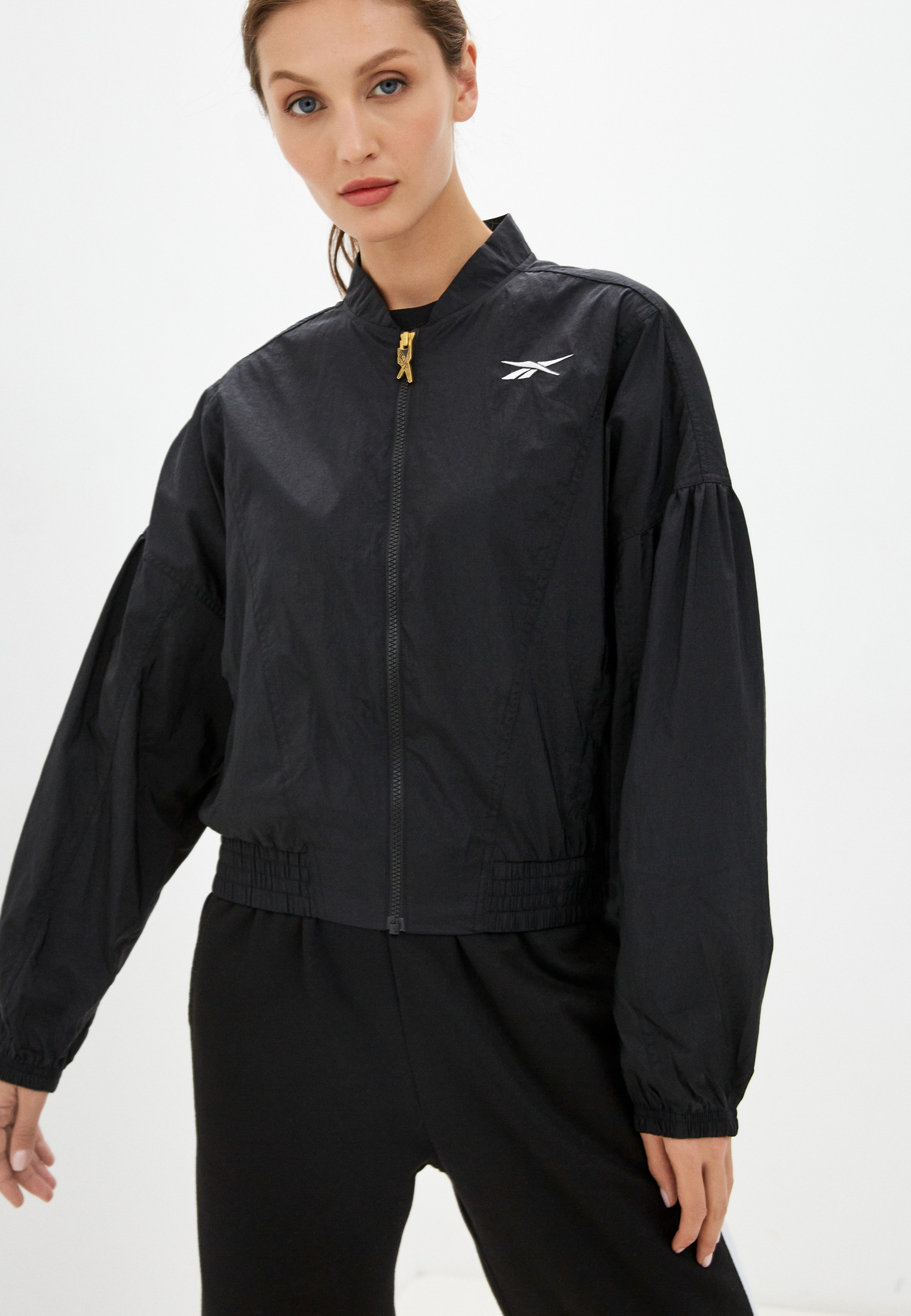 Куртка Reebok S SHINY FASHION JACKET, цвет: черный, RTLAAP785001 ...
