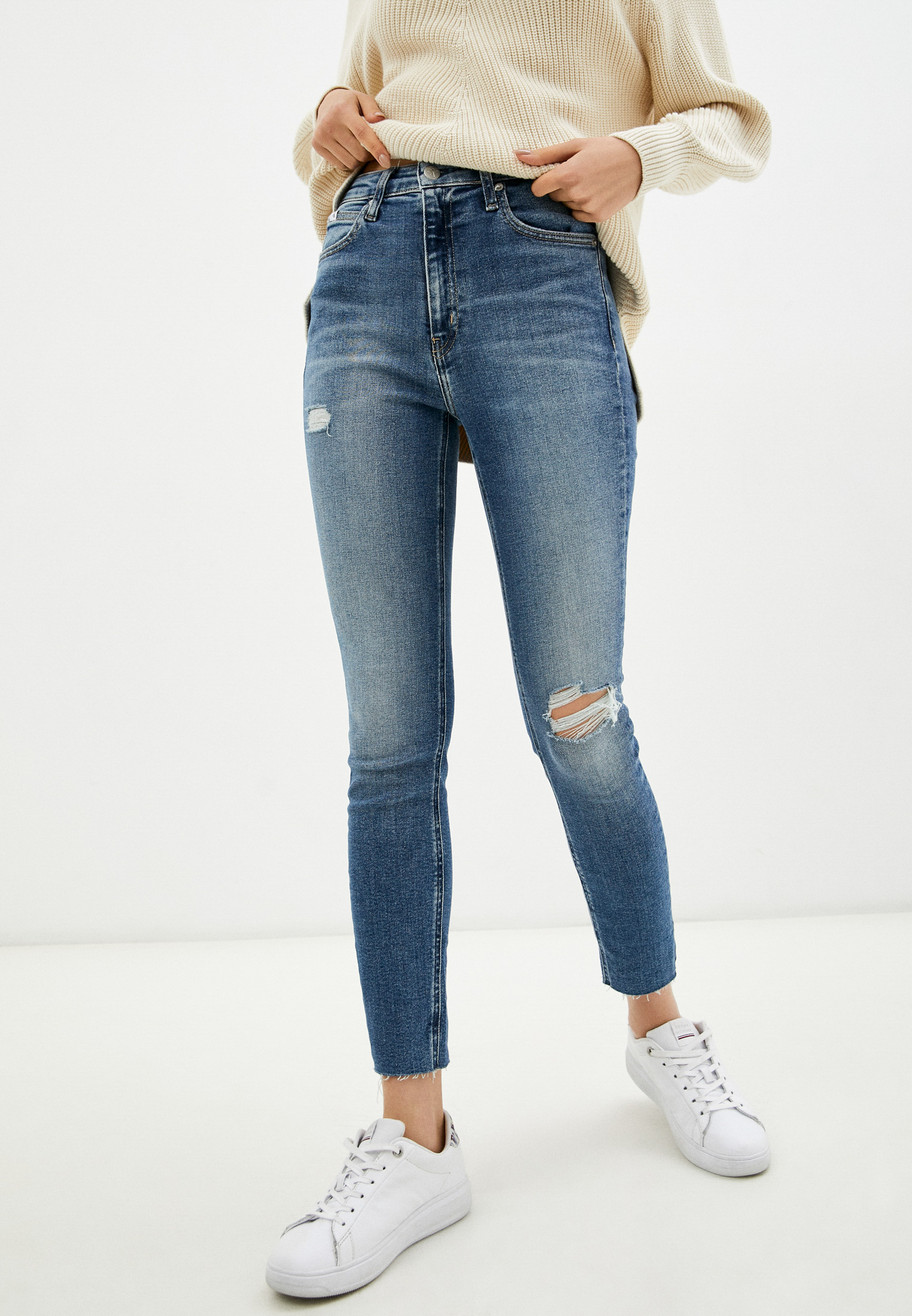 Calvin klein high rise on sale ankle skinny jeans