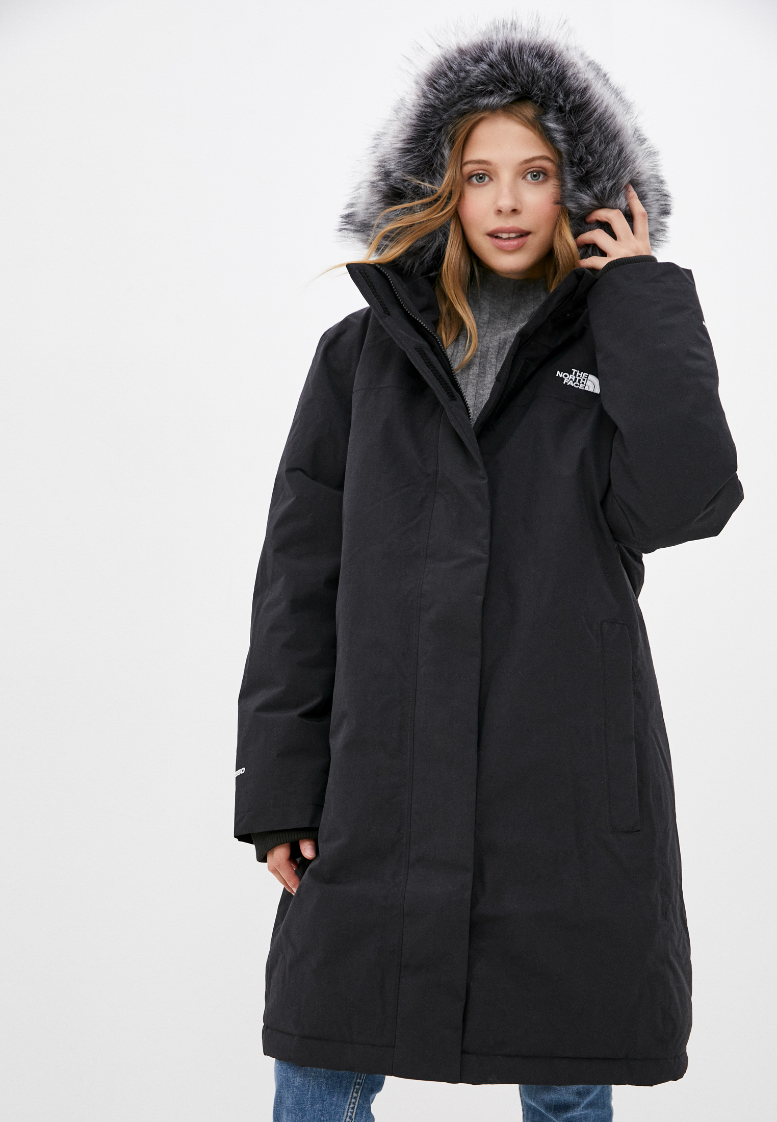 North face arctic parka grey sale