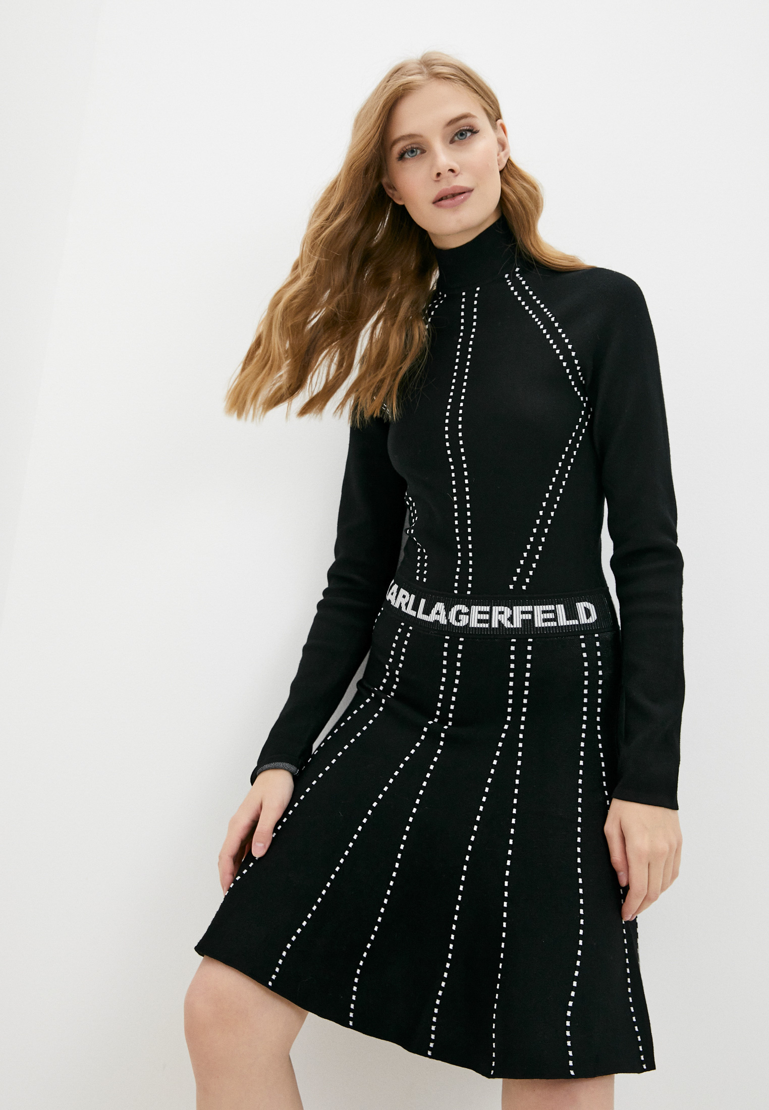Платье Karl Lagerfeld, цвет: черный, RTLAAQ565801 — купить в интернет ...