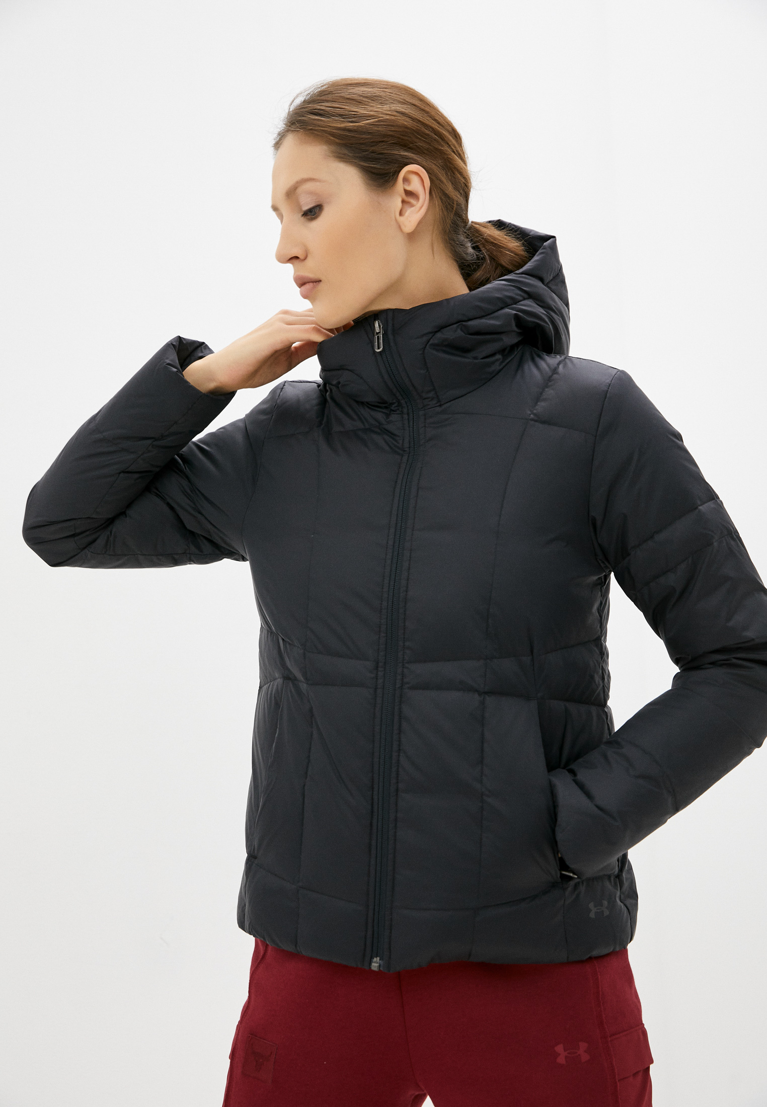 Пуховик Under Armour UA Armour Down Hooded Jkt, цвет: черный ...