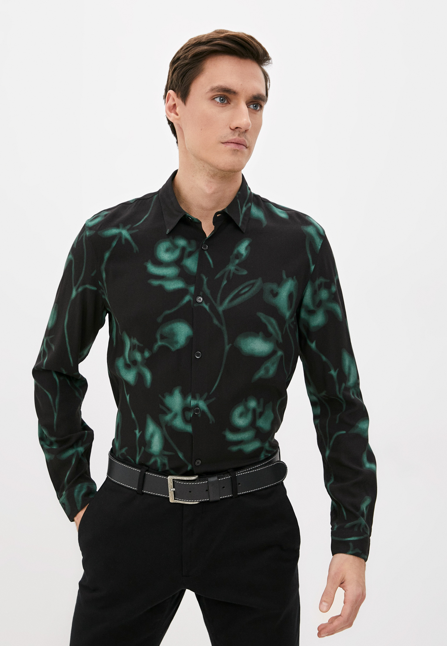 Рубашка The Kooples, цвет: черный, RTLAAR390801 — купить в интернет-магазине Lamoda