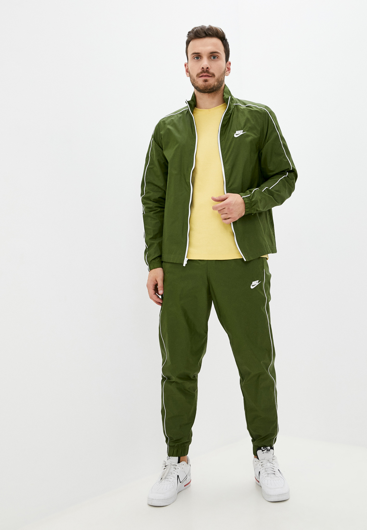 Костюм спортивный Nike M NSW SPE TRK SUIT WVN BASIC, цвет: хаки ...