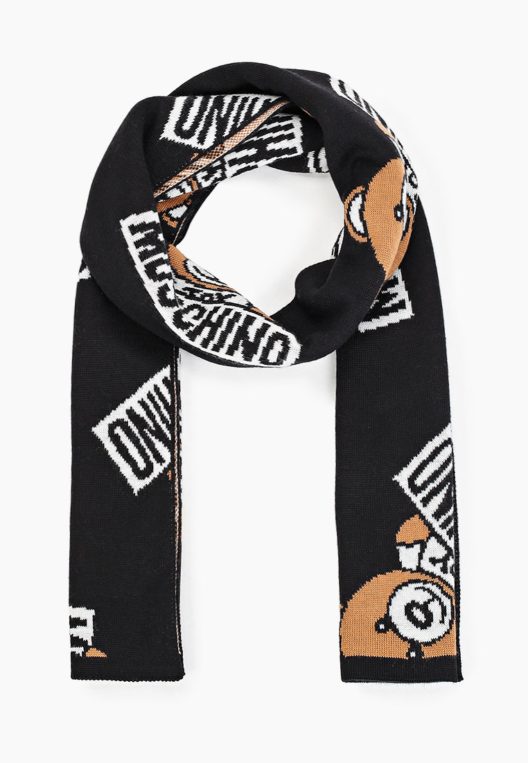 Шарф Moschino, цвет: черный, RTLAAR956101 — купить в интернет-магазине ...
