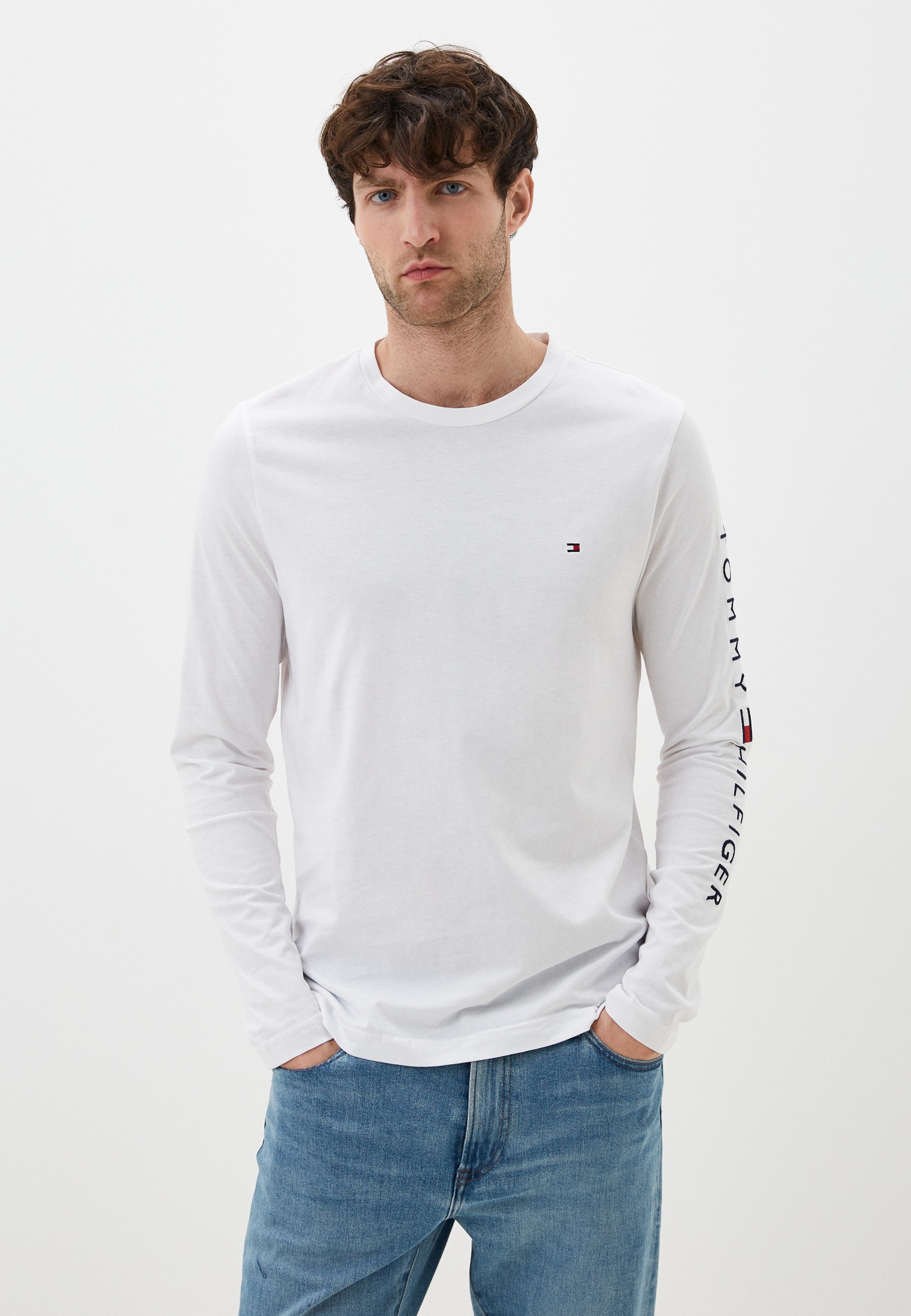 Лонгслив Tommy Hilfiger, цвет: белый, RTLAAS976104 — купить в интернет ...