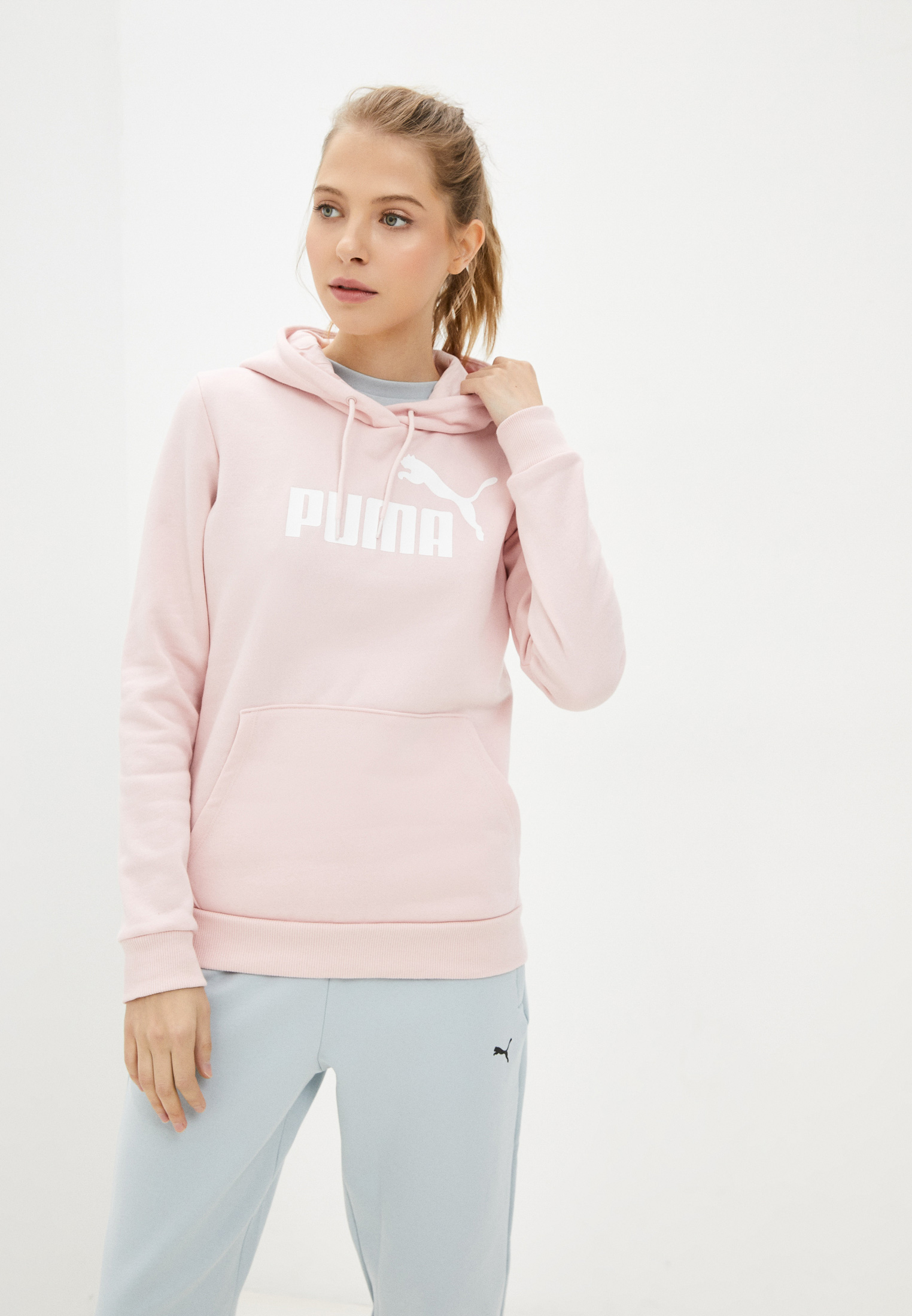 Худи женская Puma ESS logo молочная