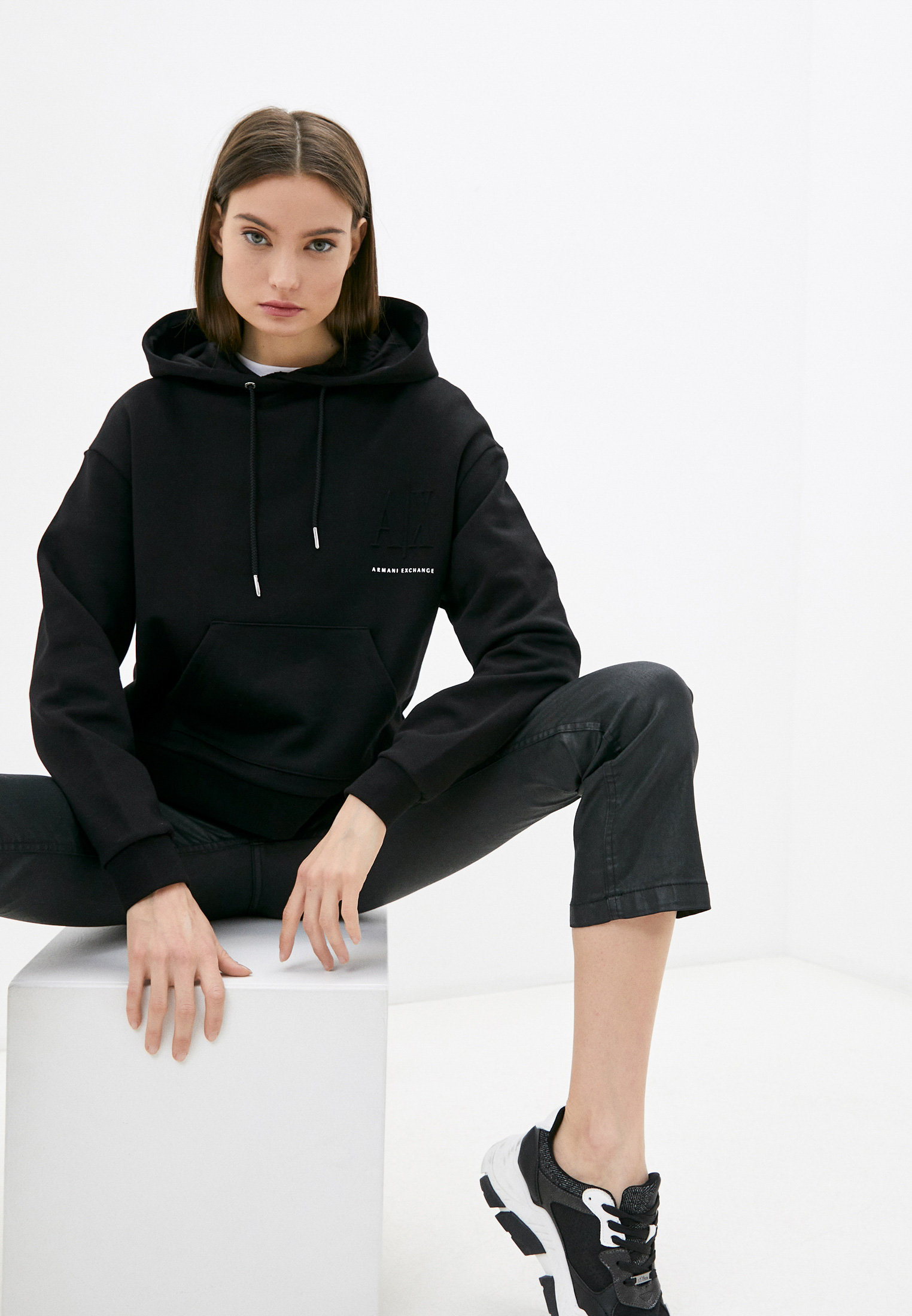 Худи Armani Exchange, цвет: черный, RTLAAT988701 — купить в интернет ...