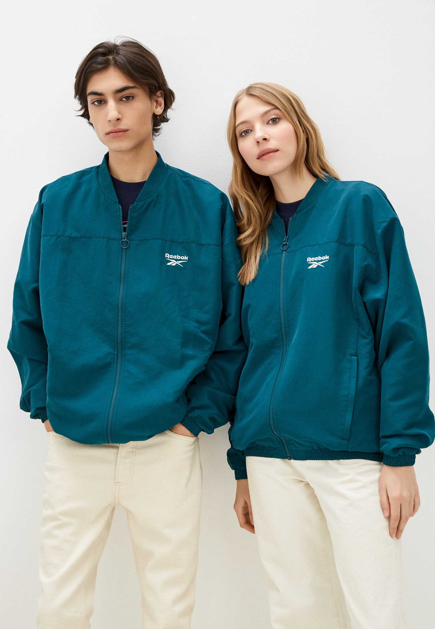 Ветровка Reebok CL F BACKVECTOR TRACKTOP, цвет: бирюзовый, RTLAAU000801 ...