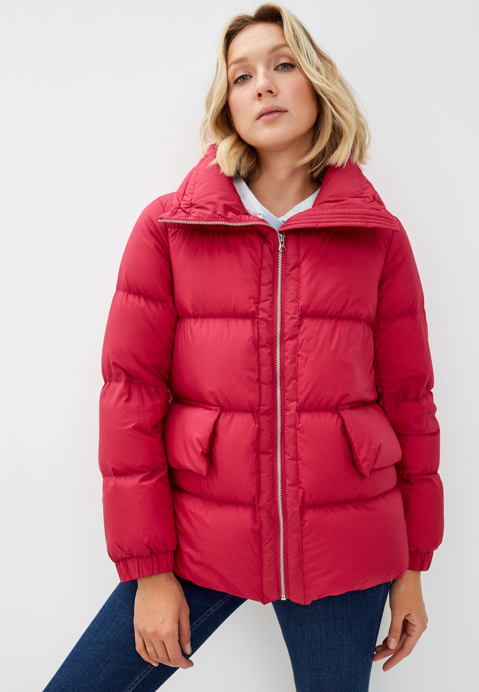 Пуховик United Colors of Benetton, цвет: розовый, RTLAAU040901 — купить ...