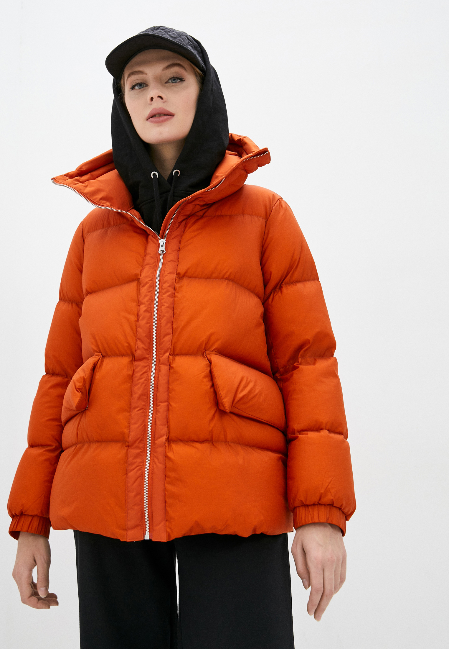 Пуховик United Colors of Benetton, цвет: оранжевый, RTLAAU041201 ...