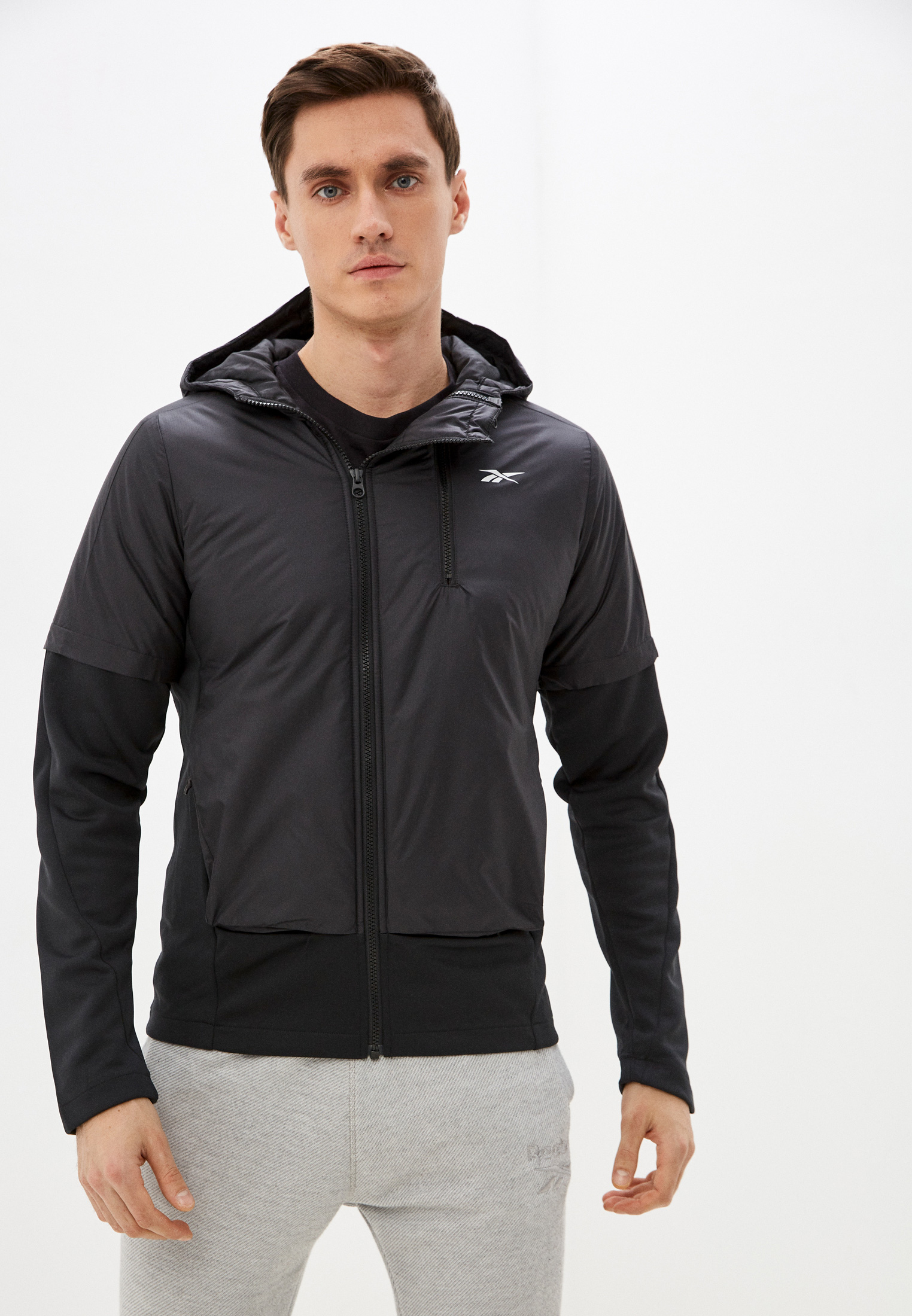 Куртка утепленная Reebok OW TW+GRPHN HBRD JKT, цвет: черный ...