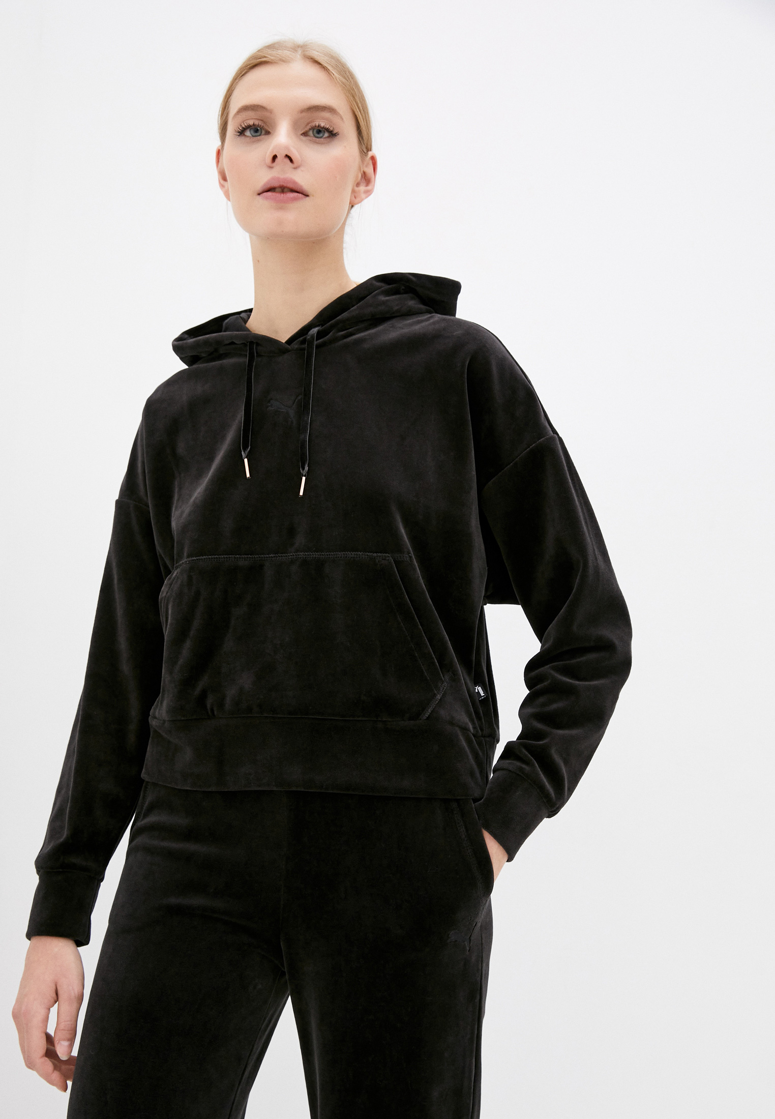 Puma velour hoodie hotsell
