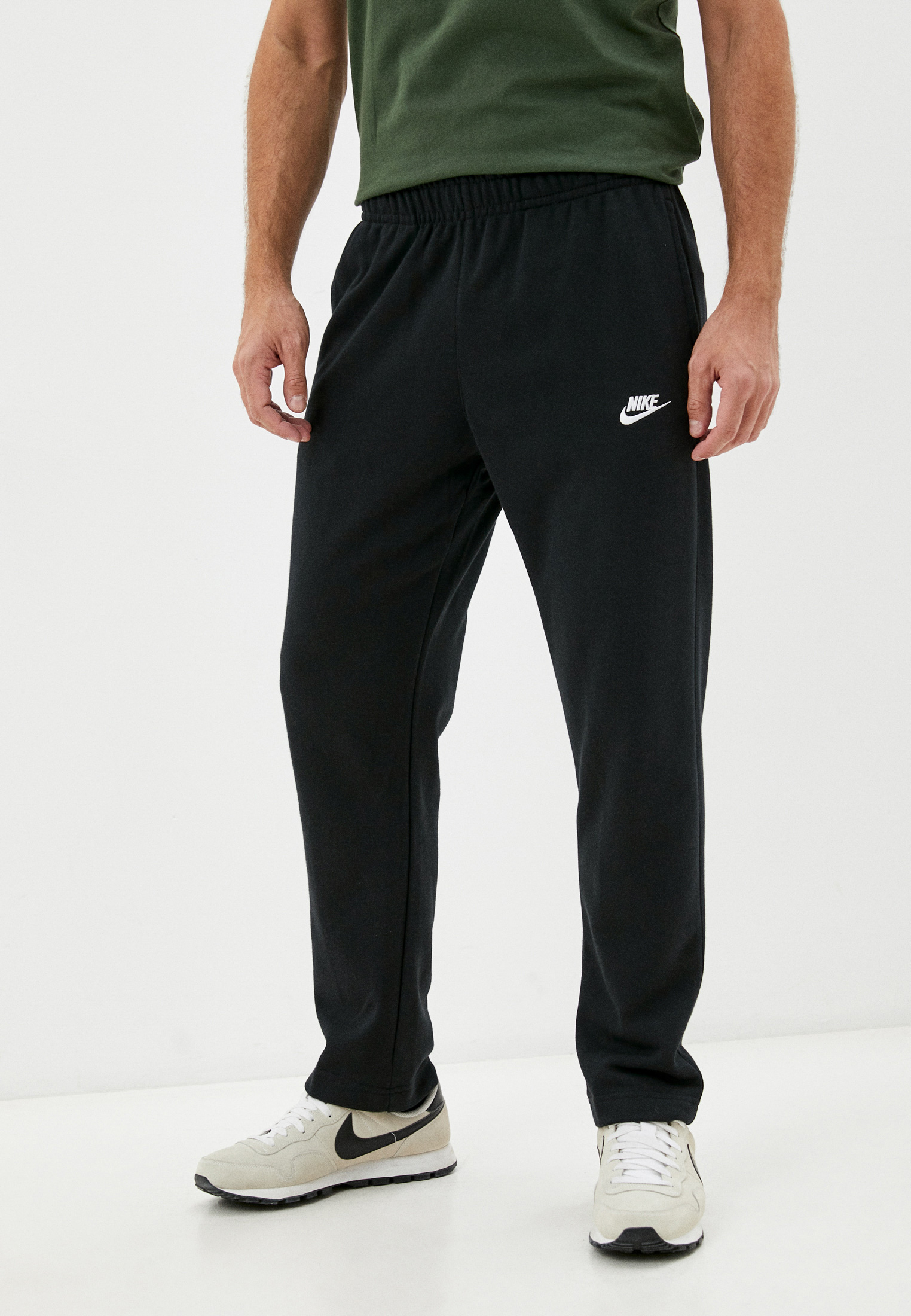 Черные джоггеры с манжетами Nike Club