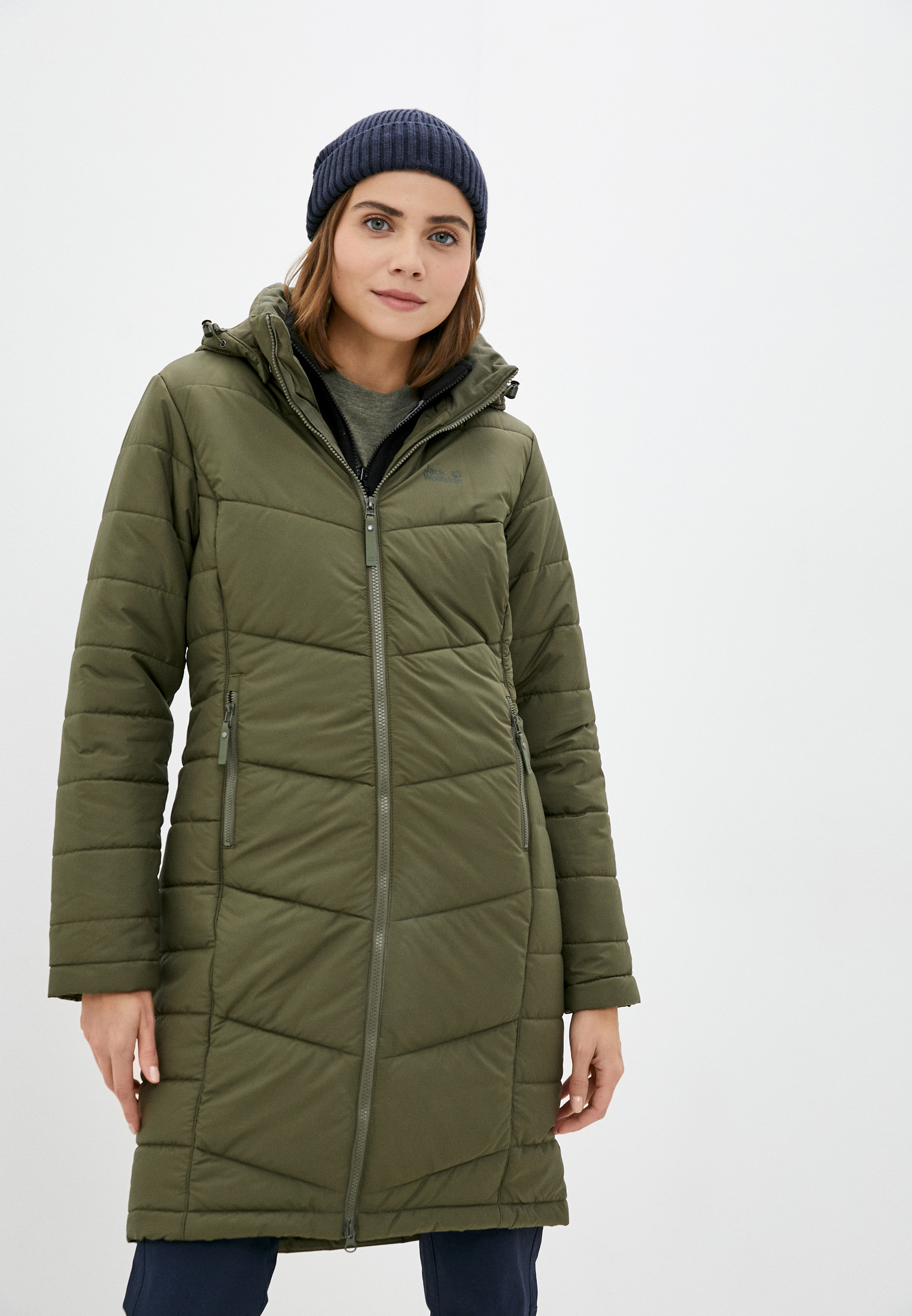 Куртка утепленная Jack Wolfskin NORTH YORK COAT W, цвет: хаки ...