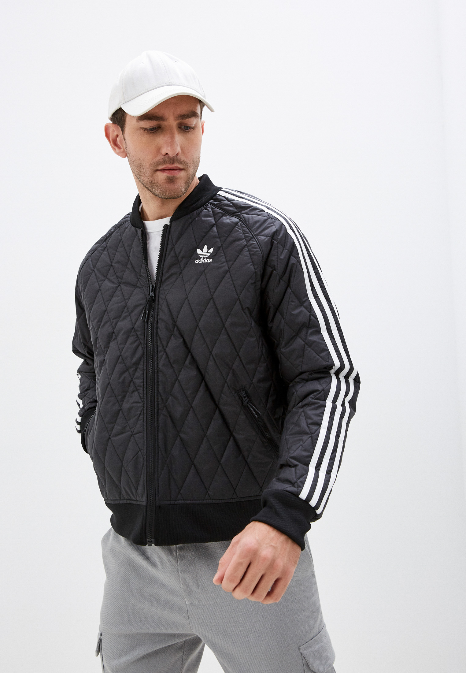 Куртка утепленная adidas Originals QUILTED SST TT, цвет: черный,  RTLAAW804001 — купить в интернет-магазине Lamoda