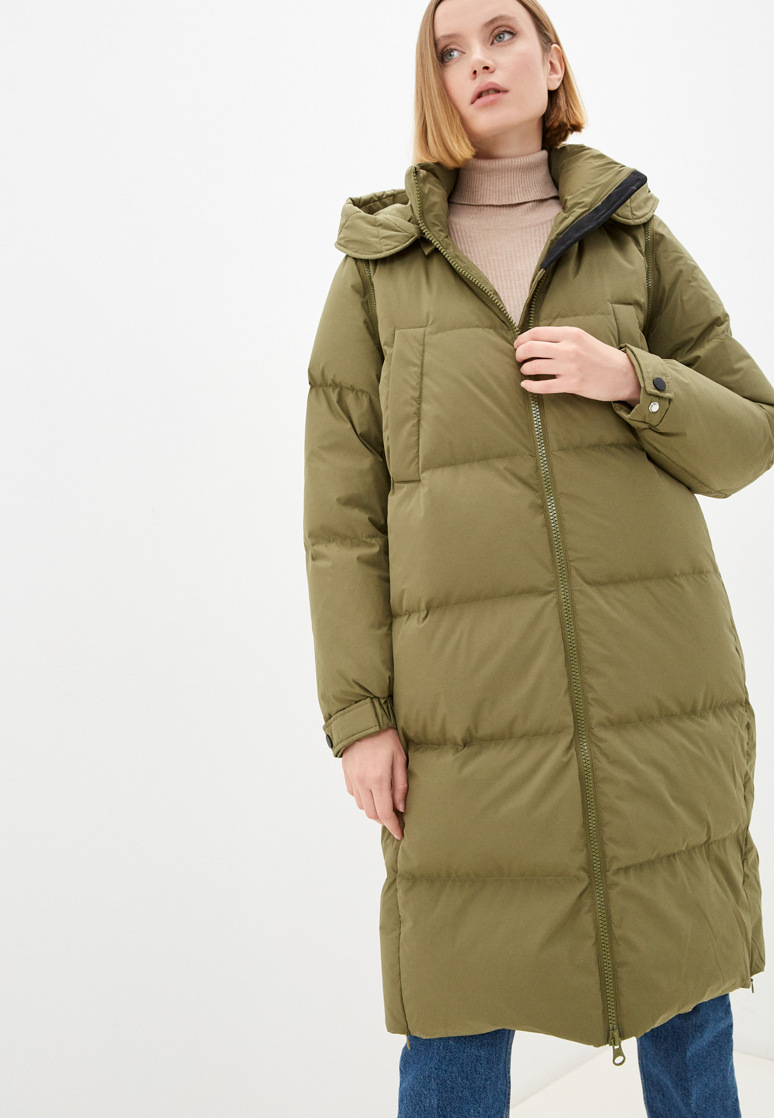Пуховик United Colors of Benetton, цвет: хаки, RTLAAX701701 — купить в ...