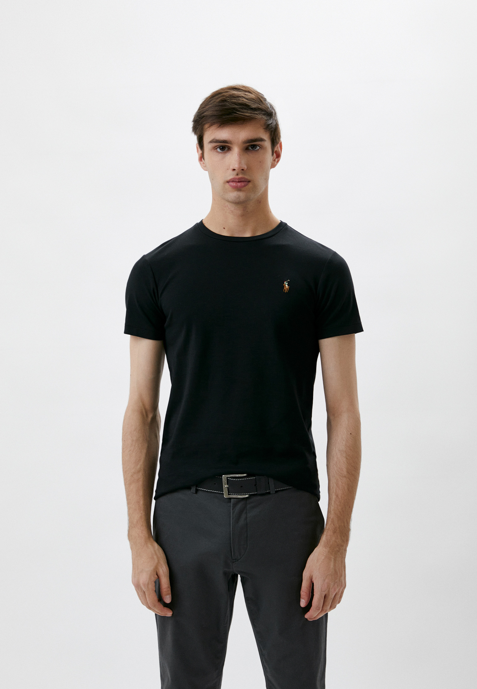 Футболка Polo Ralph Lauren, цвет: черный, RTLAAY069603 — купить в ...