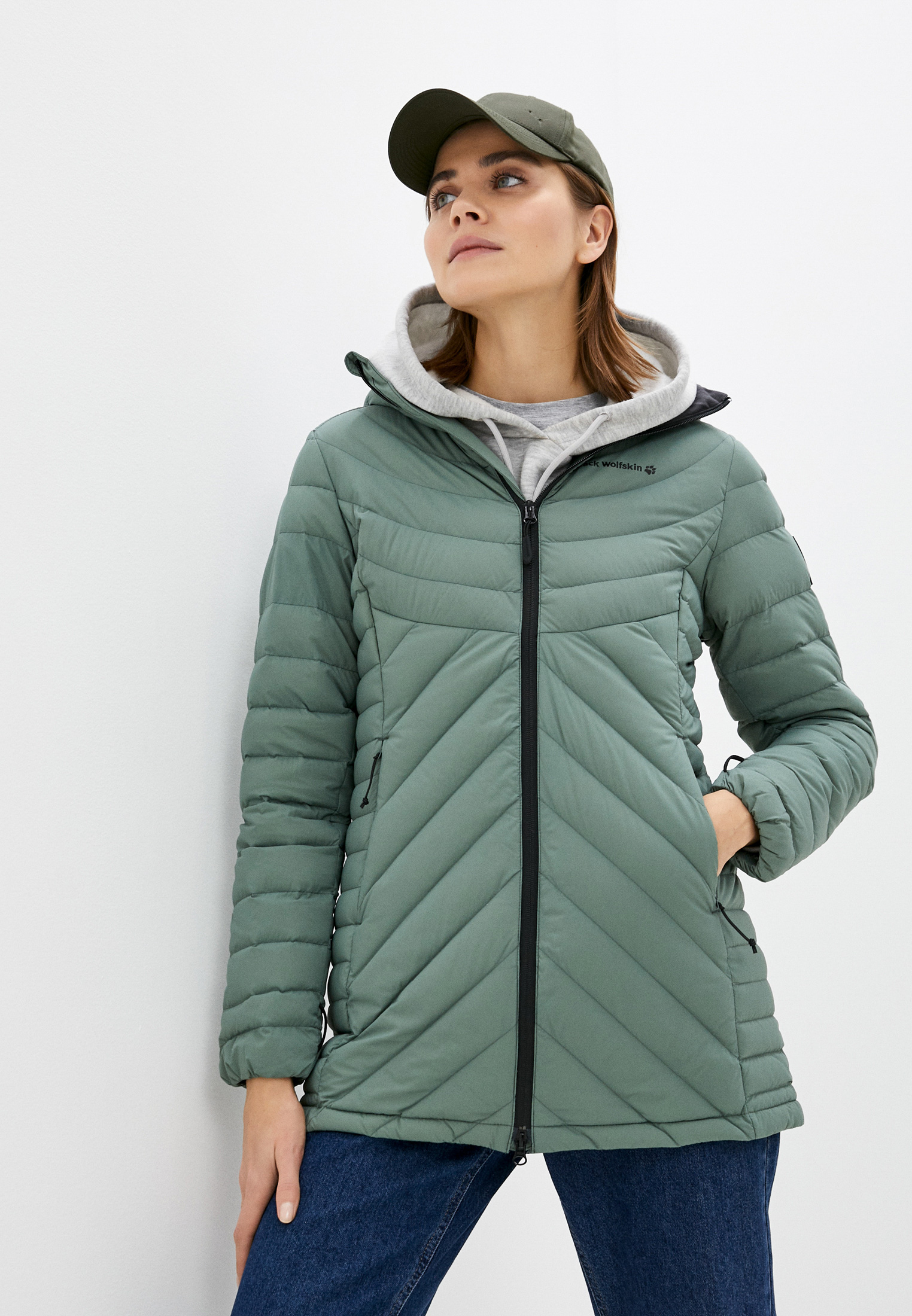 Пуховик Jack Wolfskin ATHLETIC DOWN COAT W, цвет бирюзовый