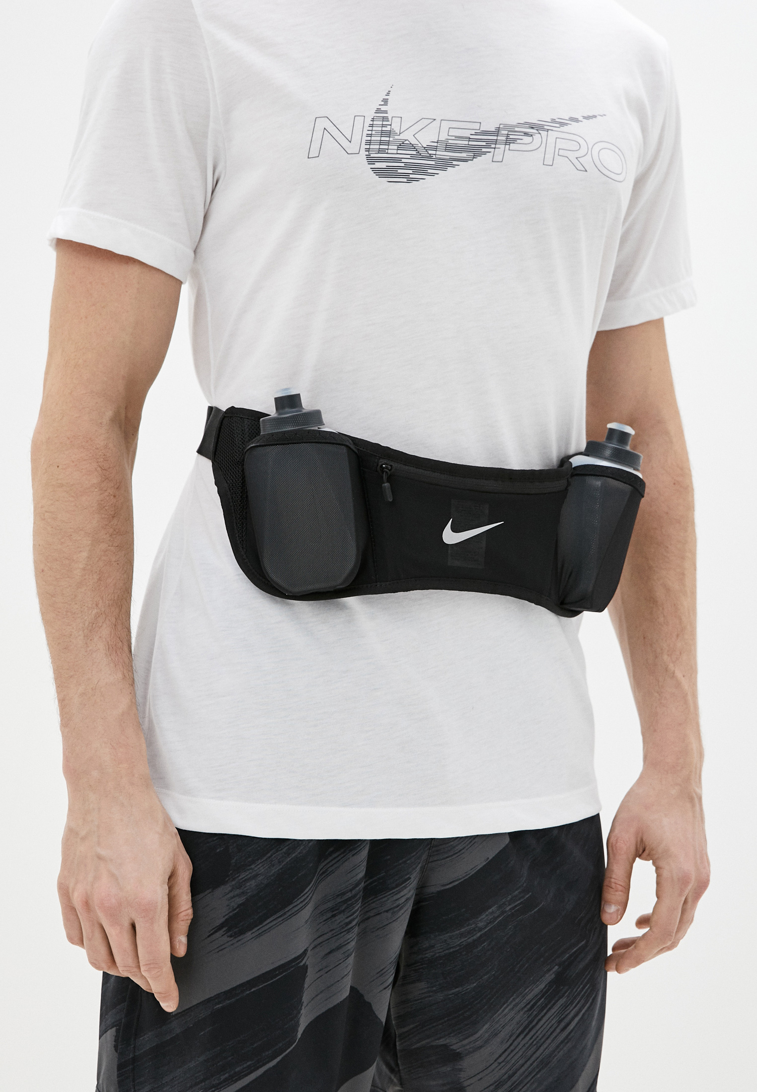 Пояс для бега Nike NIKE DOUBLE POCKET FLASK BELT 20 OZ, цвет