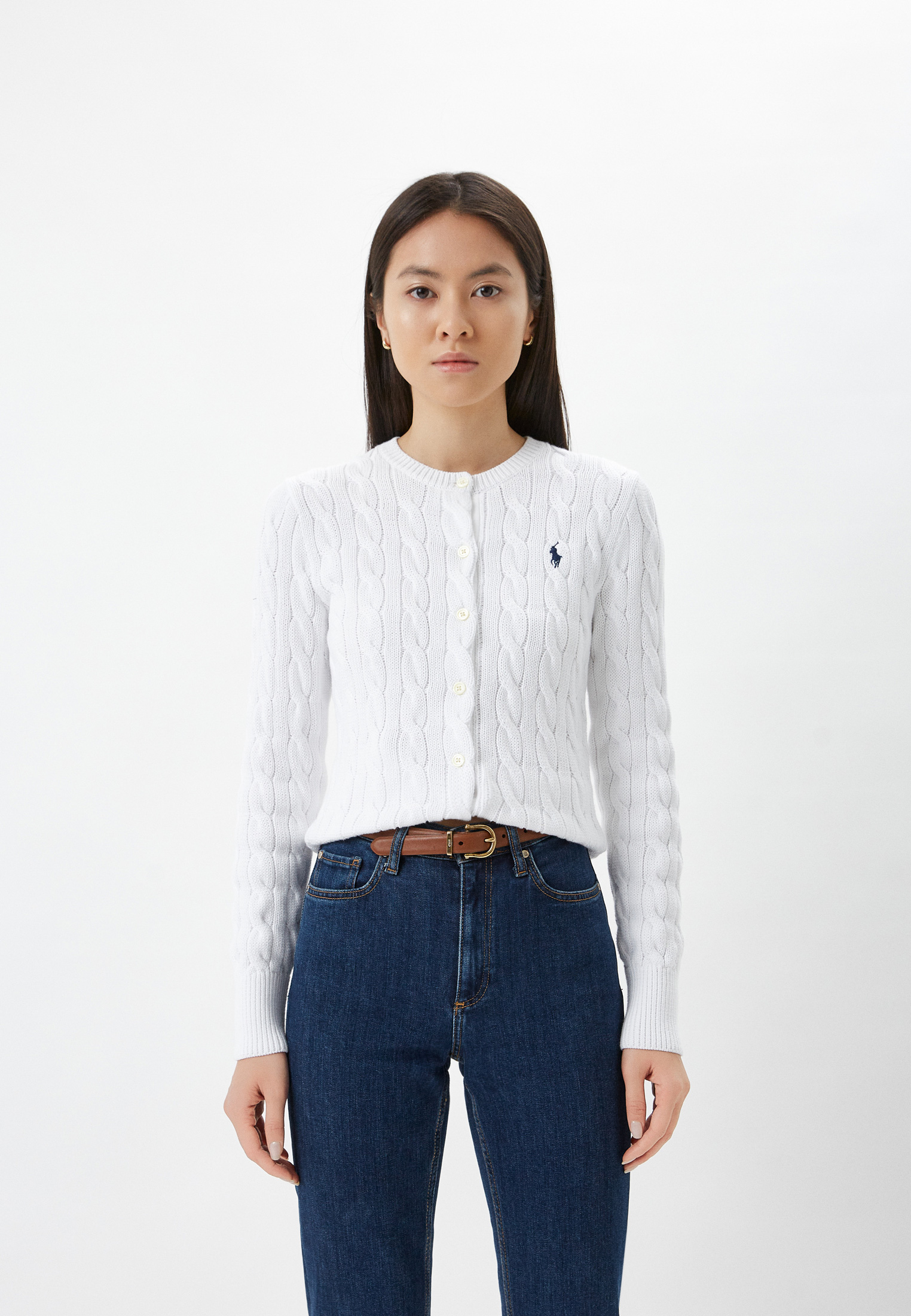 Кардиган Polo Ralph Lauren, цвет: белый, RTLAAY587001 — купить в ...