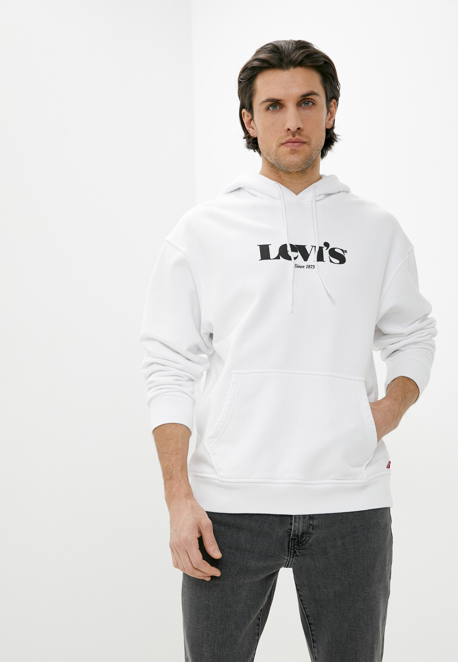 Худи Levi's®, цвет: белый, RTLAAY637201 — купить в интернет-магазине Lamoda