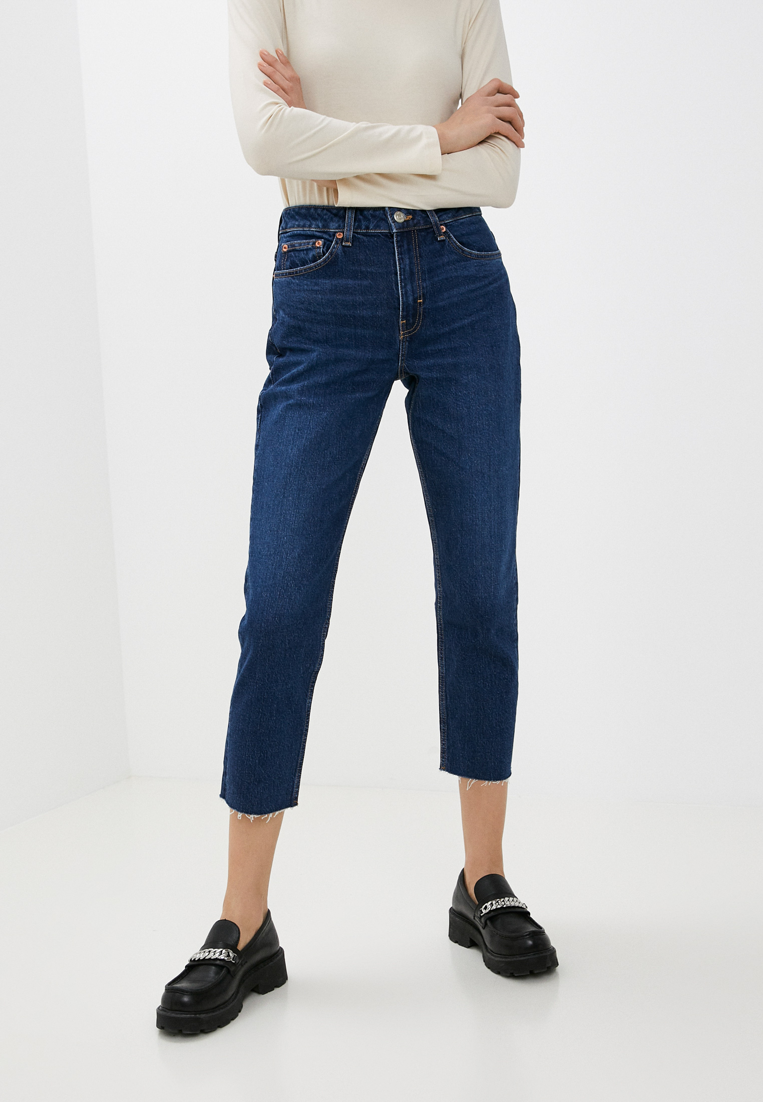 Джинсы Topshop Straight jeans, цвет: синий, RTLAAY711502 — купить в ...