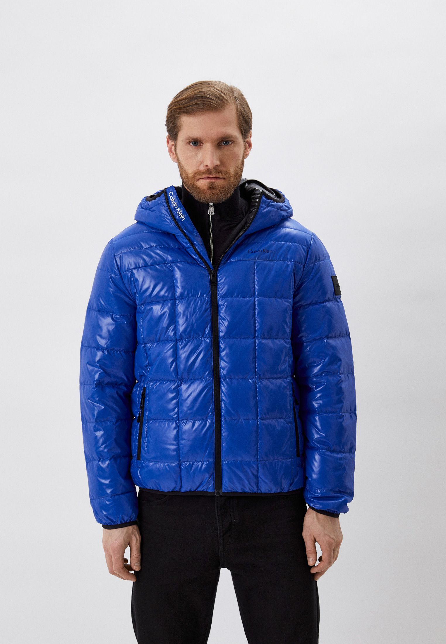 Пуховик Calvin Klein, цвет: синий, RTLAAZ362901 — купить в интернет ...