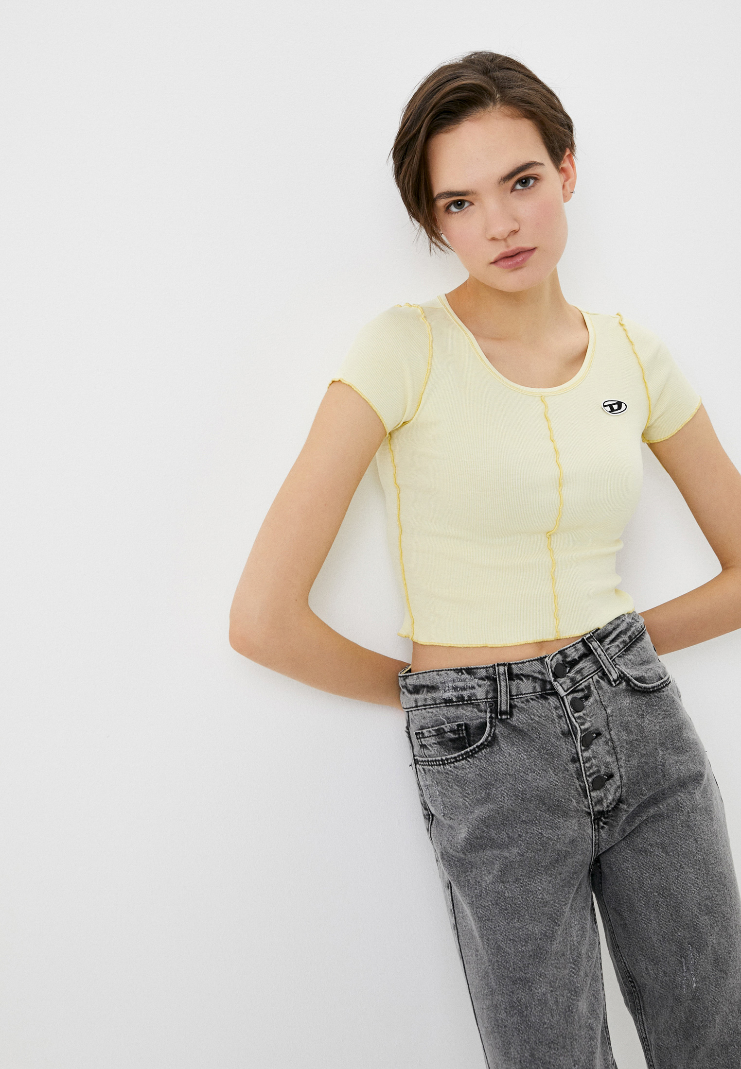 Топ Diesel, цвет: желтый, RTLAAZ765701 — купить в интернет-магазине Lamoda