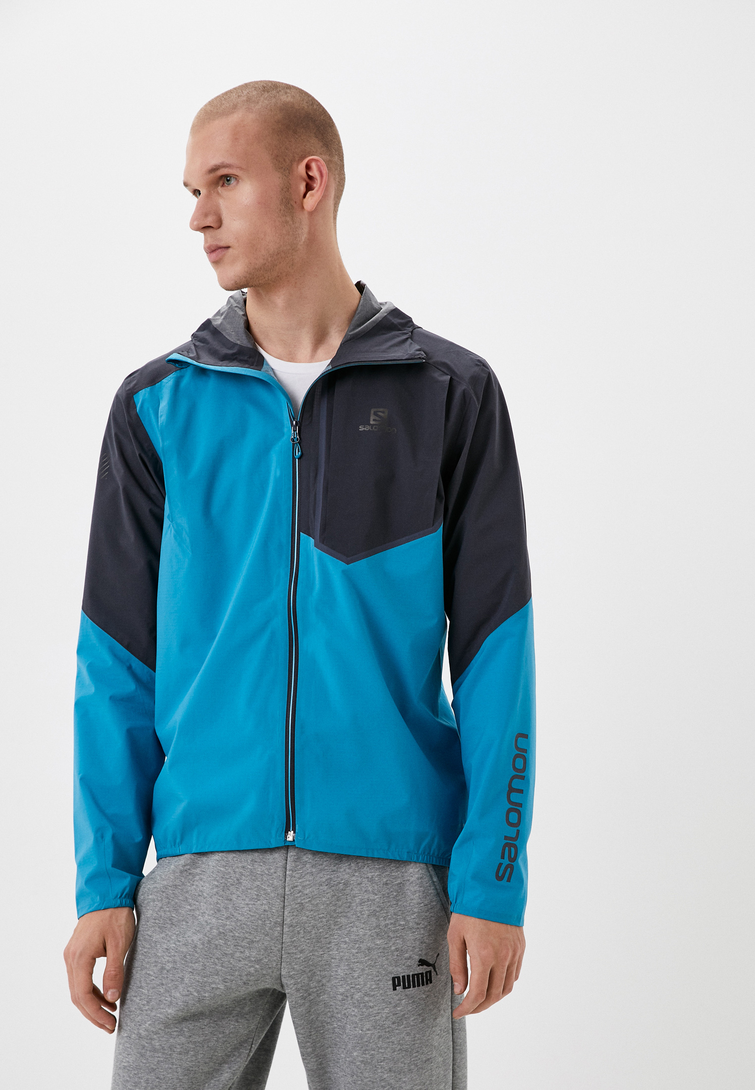 Ветровка Salomon BONATTI TRAIL WP JKT M, цвет: голубой, RTLABA117801 ...