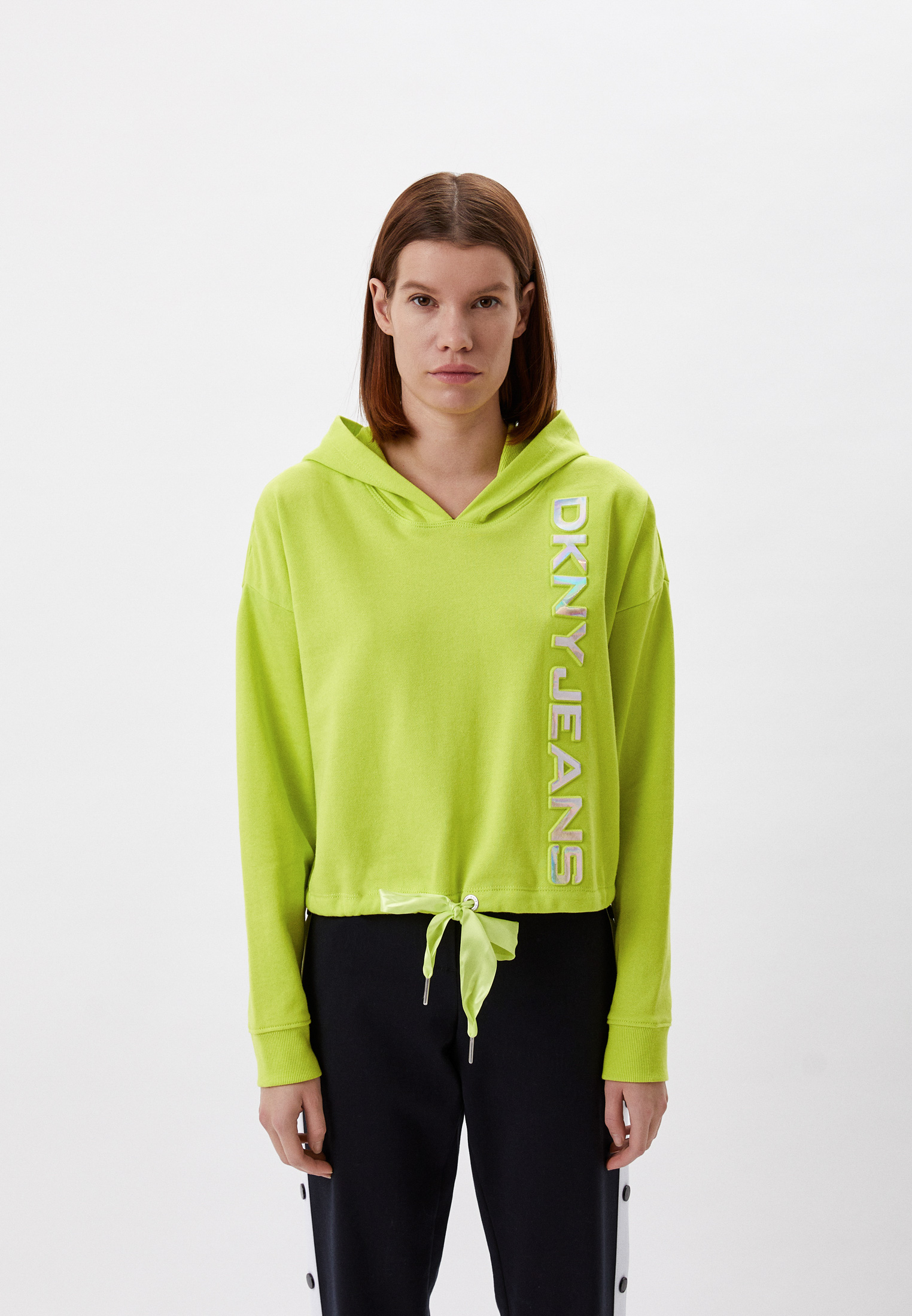 Худи DKNY JEANS, цвет: зеленый, RTLABA528601 — купить в интернет ...
